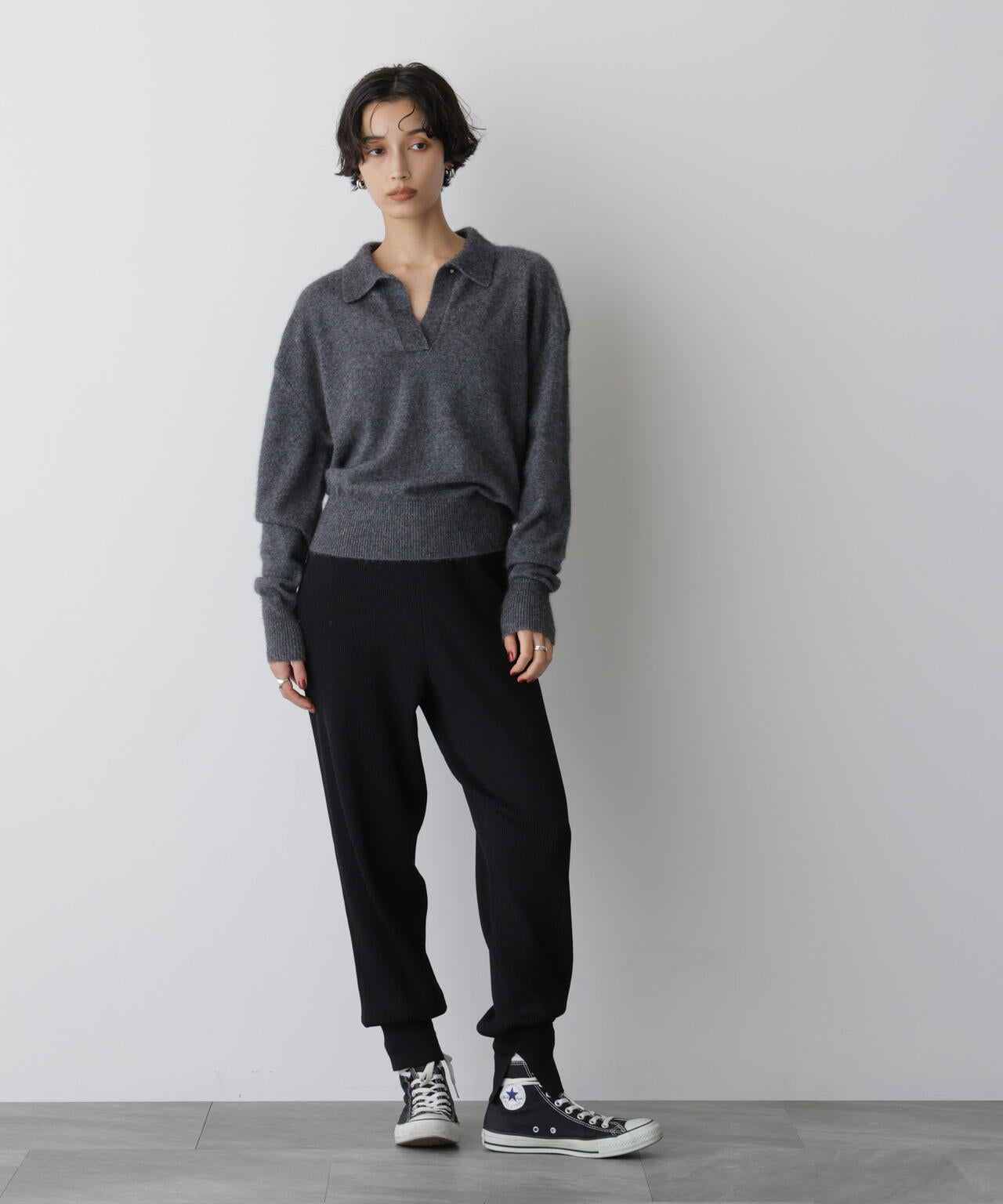 「STEVELOUR」裾リブニットパンツ 6695222332