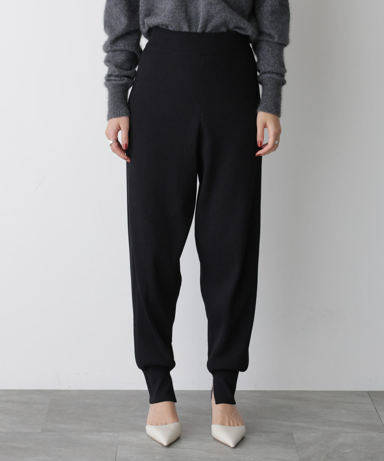 「STEVELOUR」裾リブニットパンツ 6695222332