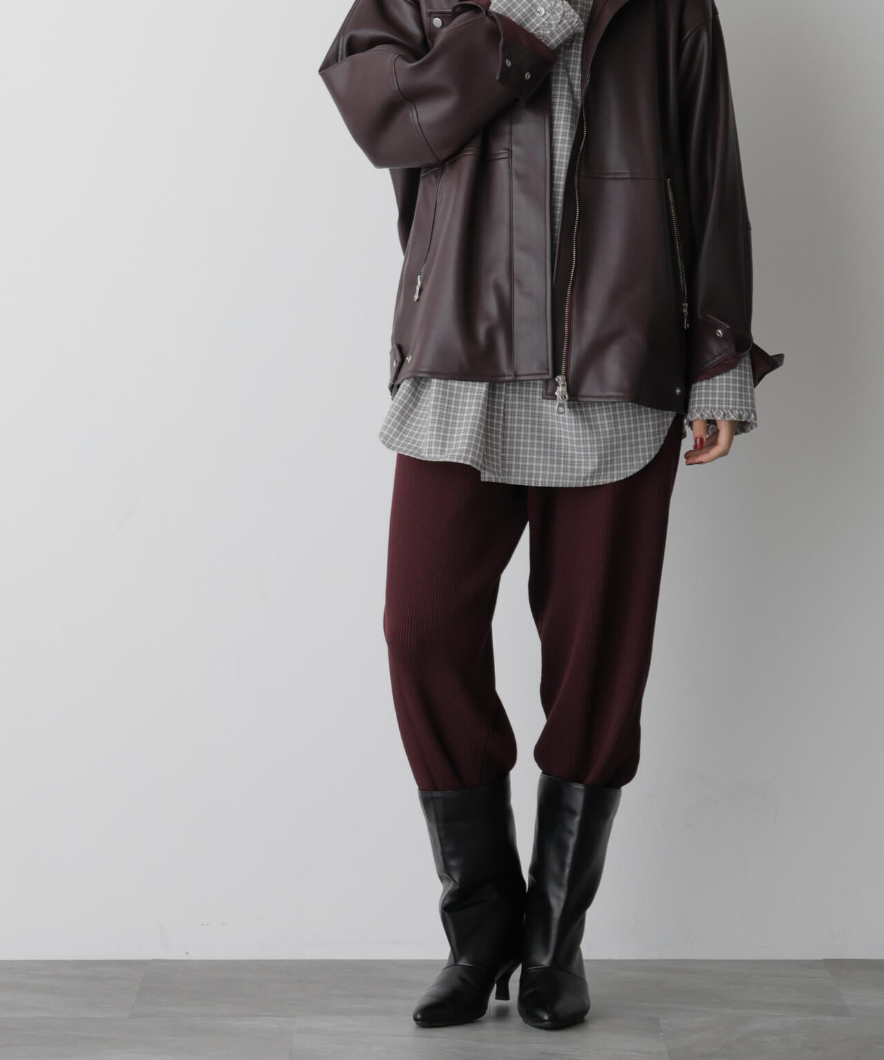 「STEVELOUR」裾リブニットパンツ 6695222332