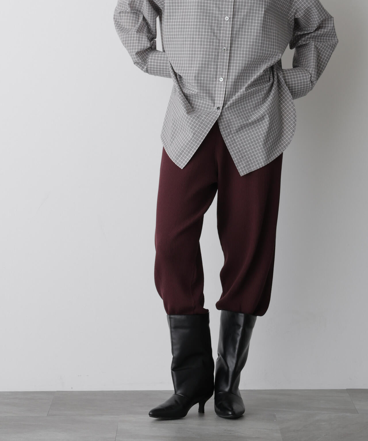 「STEVELOUR」裾リブニットパンツ 6695222332