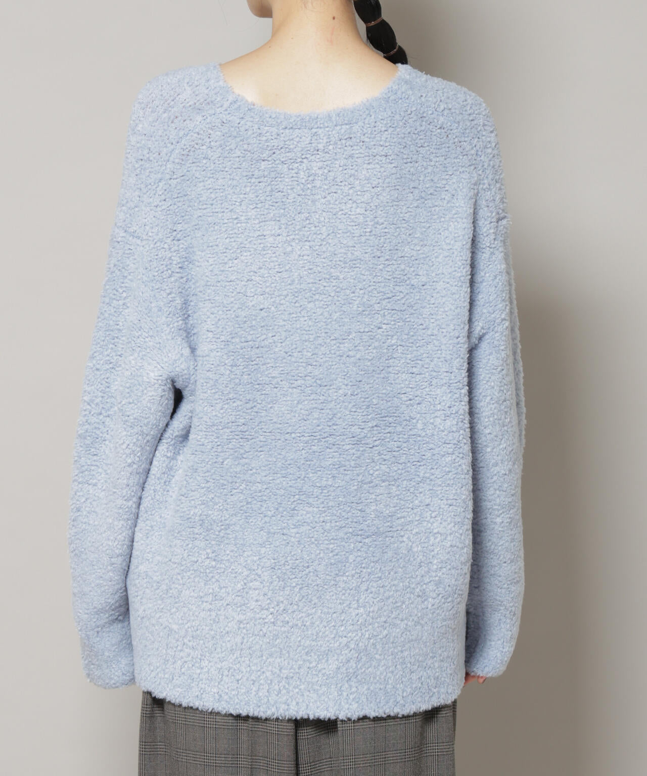 ウール フェザー Vネック ニット プルオーバー