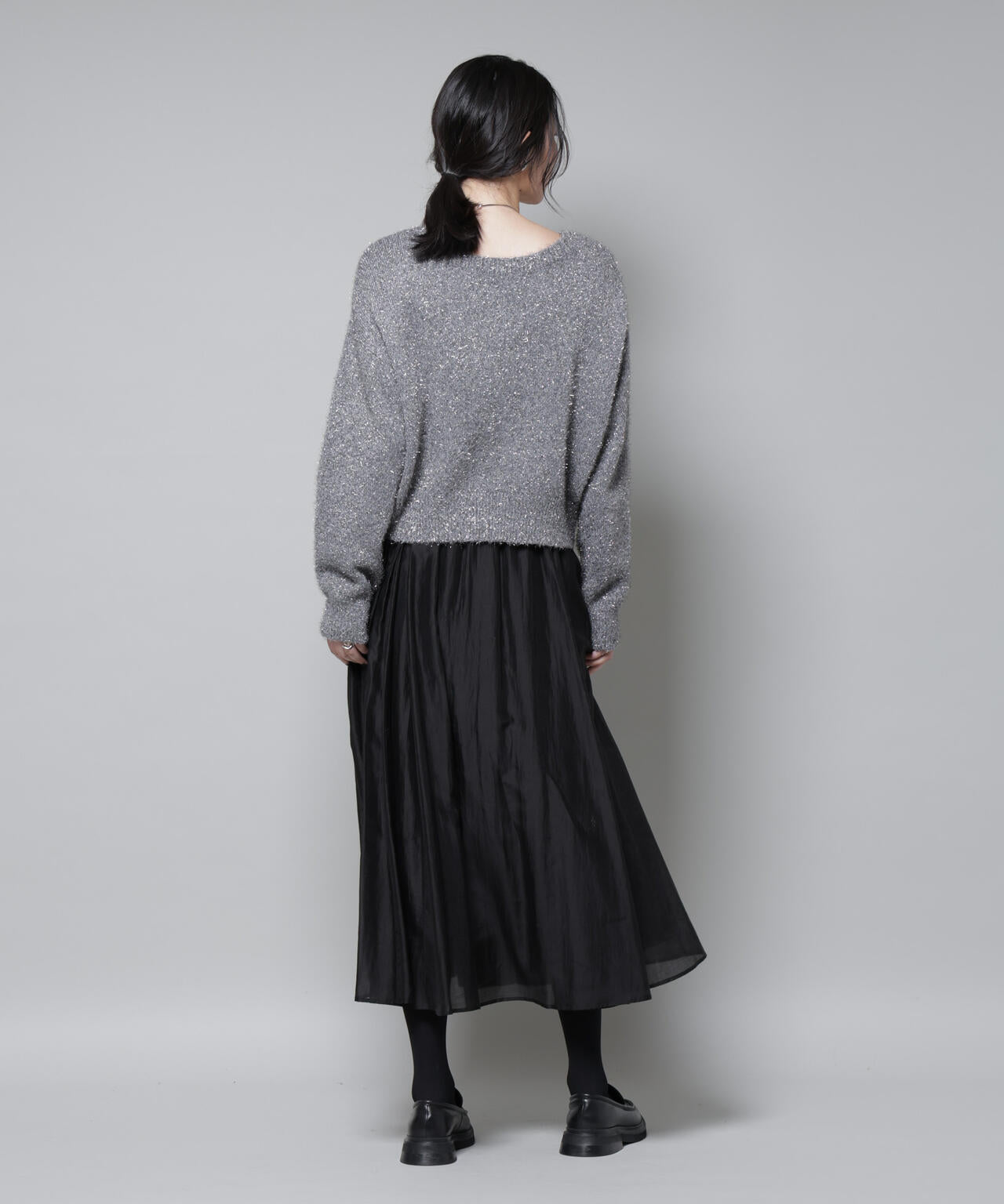 前後2wayラメミックスフェザーニット 6695222335