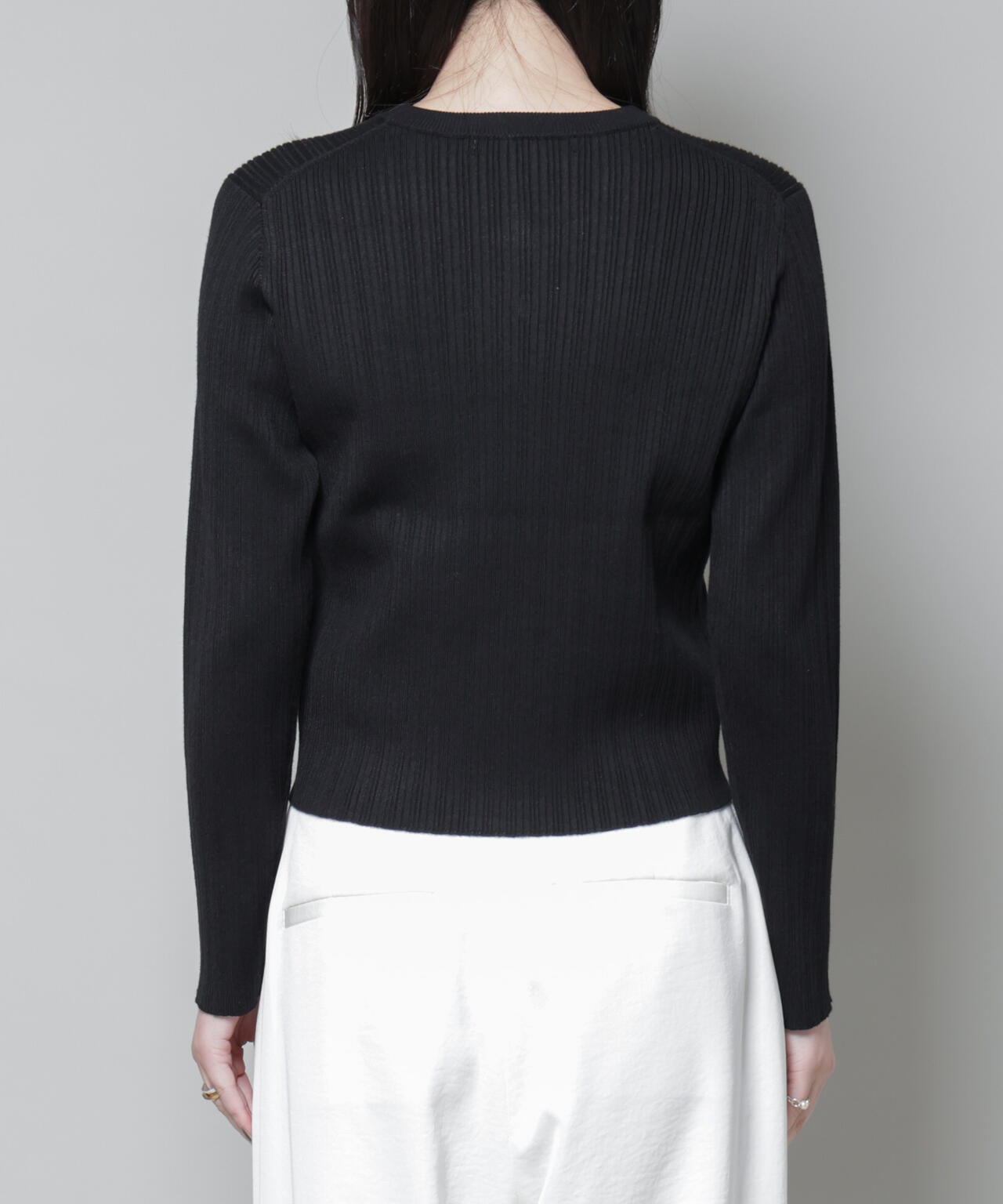 ホホバオイル加工ランダムリブカーディガン 6695222340