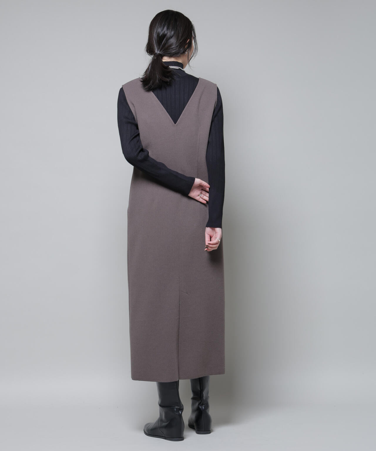 ホホバオイル加工ランダムリブタートルニット 6695222341