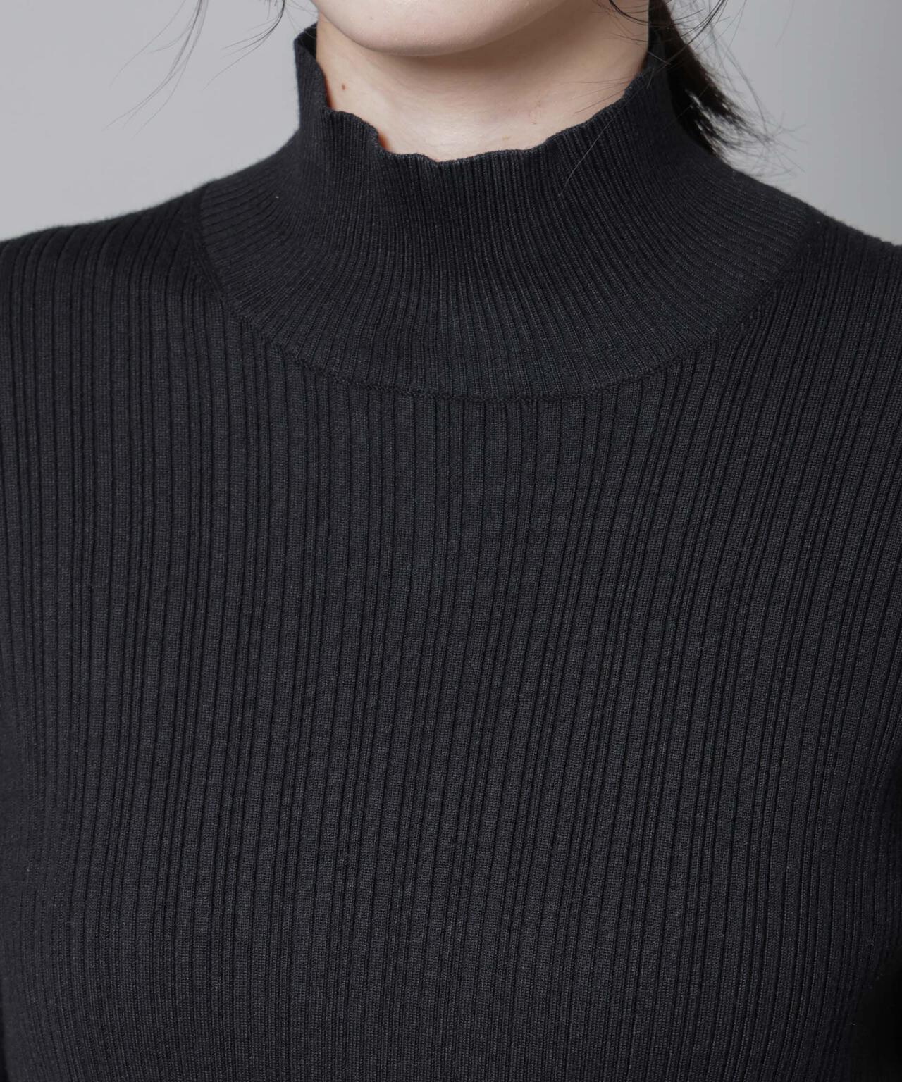 ホホバオイル加工ランダムリブタートルニット 6695222341