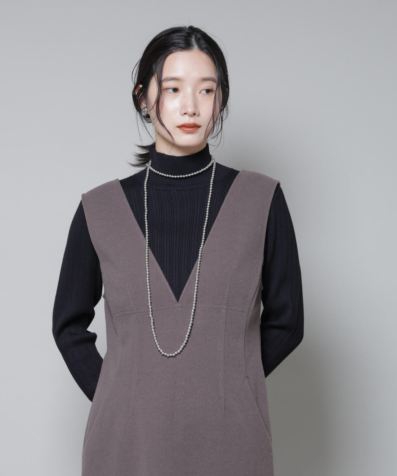 ホホバオイル加工ランダムリブタートルニット 6695222341