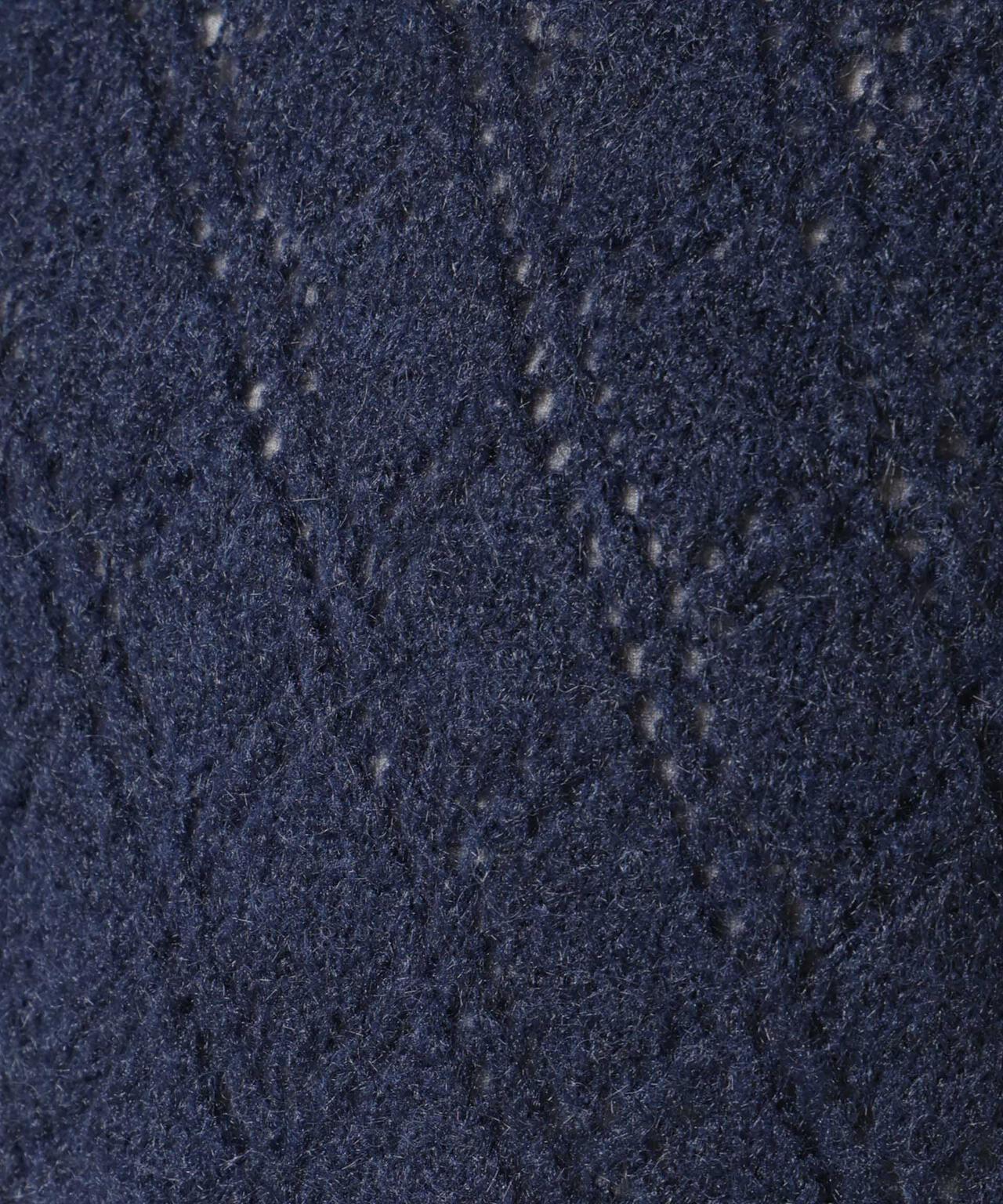 ヘアリー透かしダイヤ柄ニットプルオーバー 6695222344