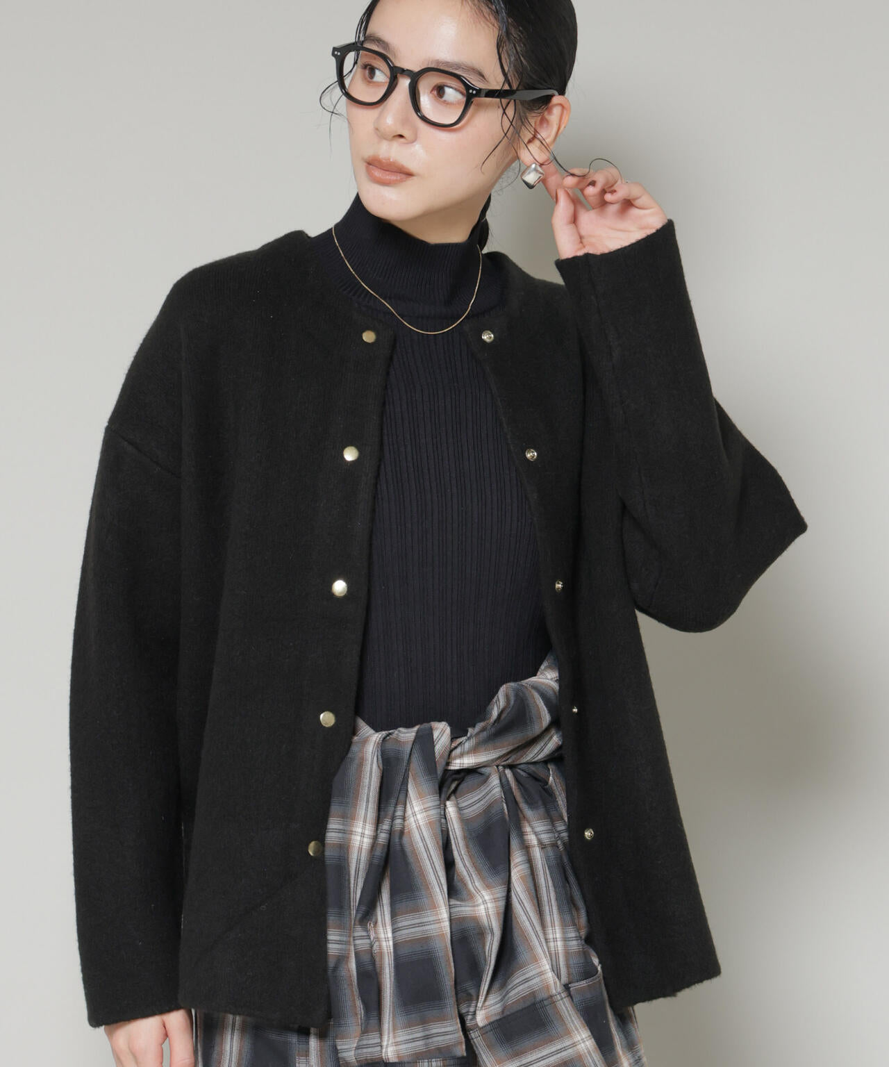 ダブルフェイスニットカーディガン 6695222345