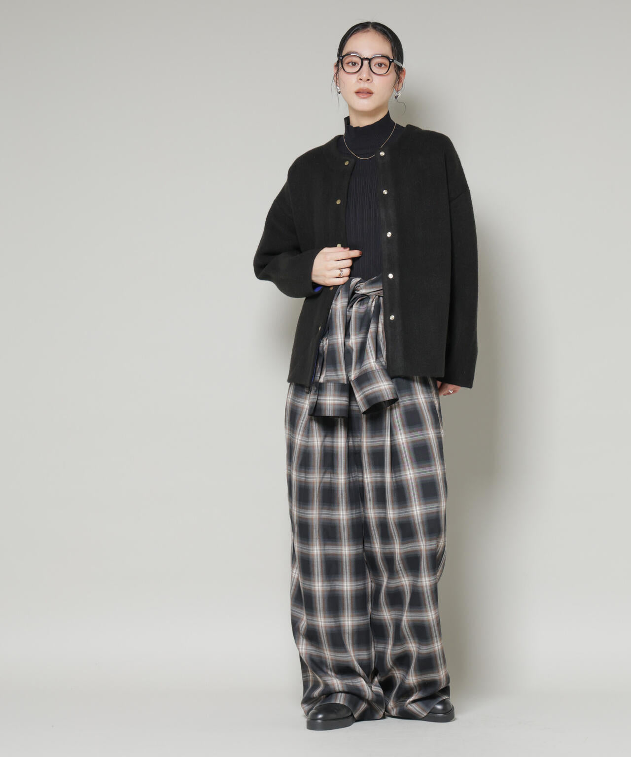 ダブルフェイスニットカーディガン 6695222345