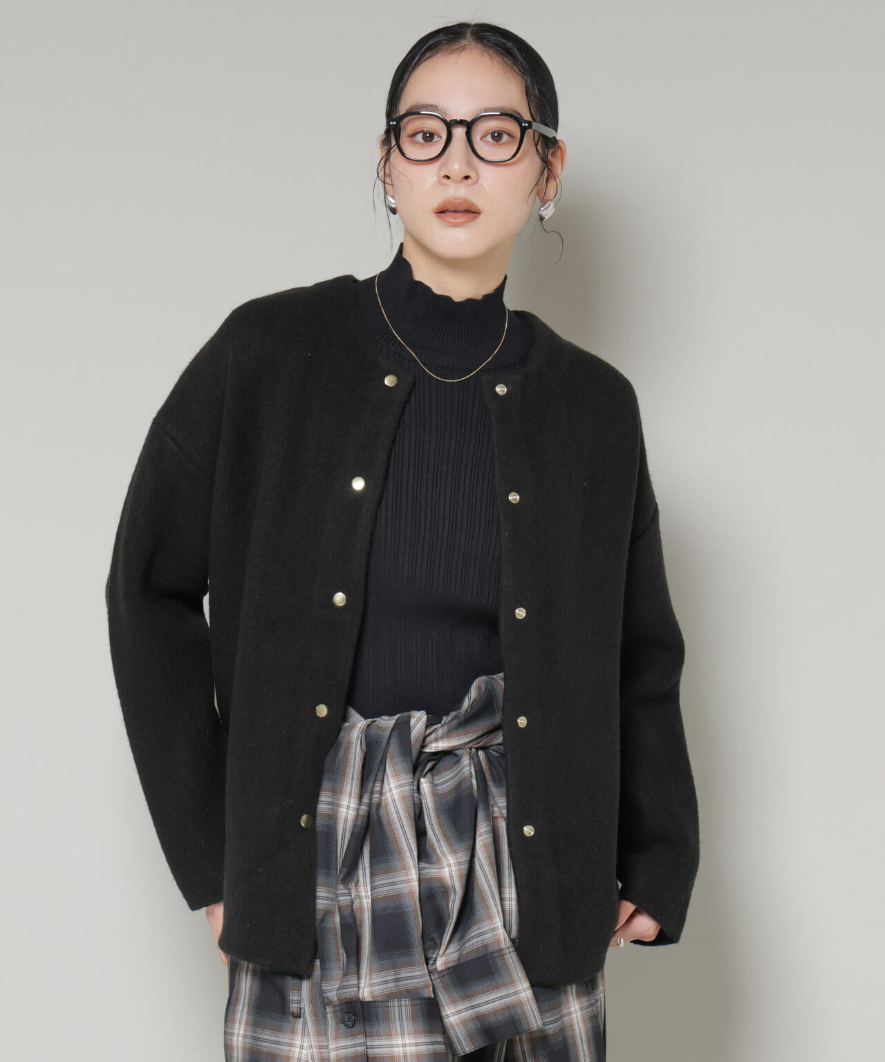 サステナブル　ダブルフェイスニットミドル丈カーディガン ADAM ET ROPE'（アダムエロペ）の「【サステナブル】ダブルフェイス