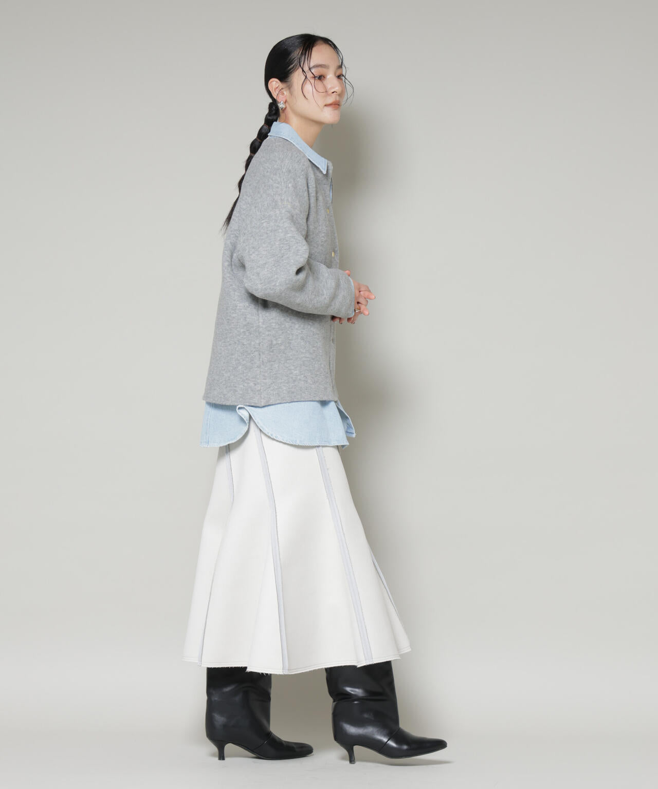 ダブルフェイスニットカーディガン 6695222345