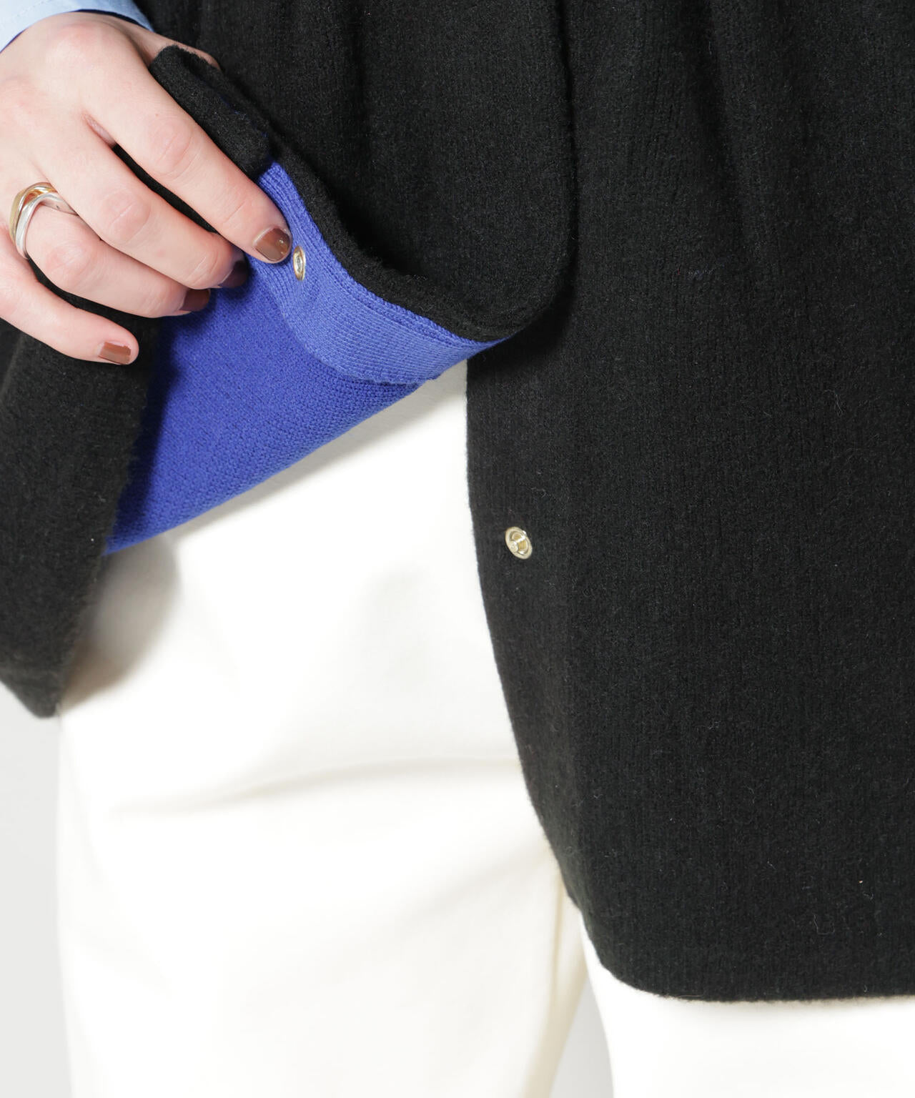 ダブルフェイスペプラムニットベスト 6695222346