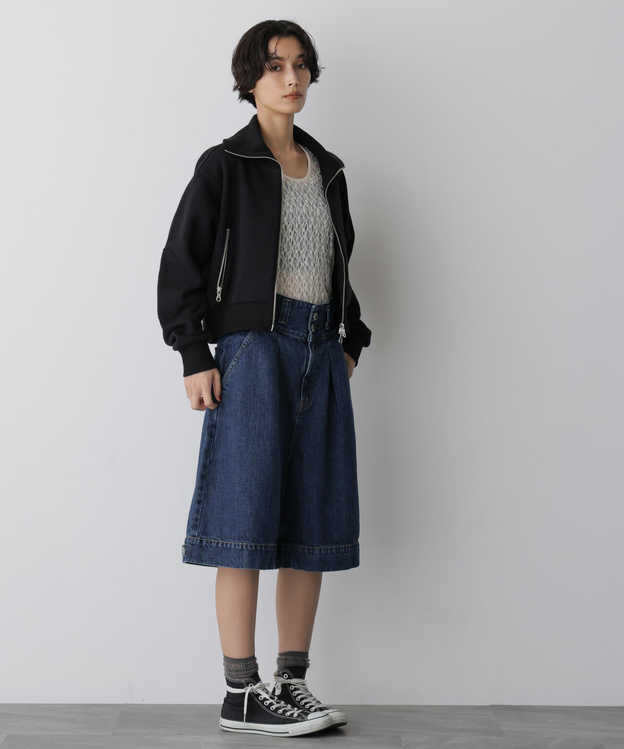 ナノユニバース（NANO universe）/「STEVELOUR」コンパクトダブルジップスウェット STEVELOUR」コンパクト ダブルジップ スウェット