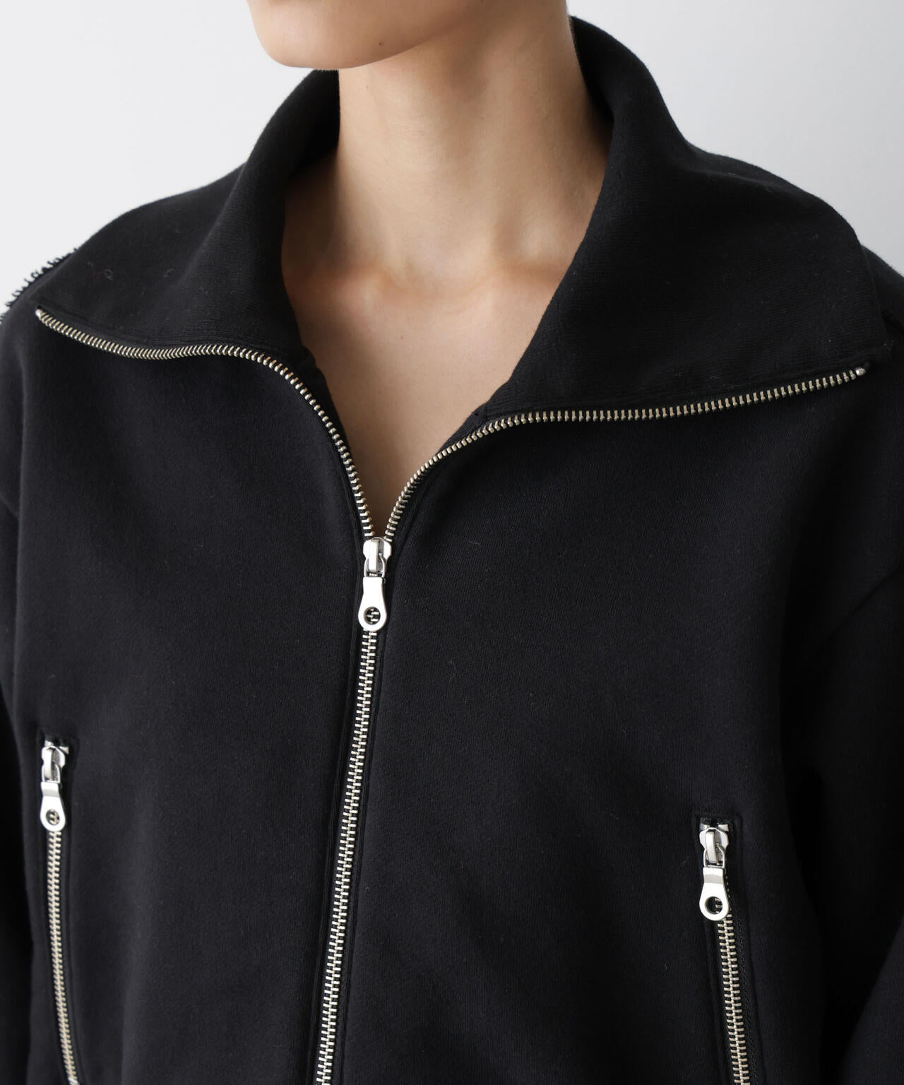 「STEVELOUR」コンパクトダブルジップスウェット 6695223310