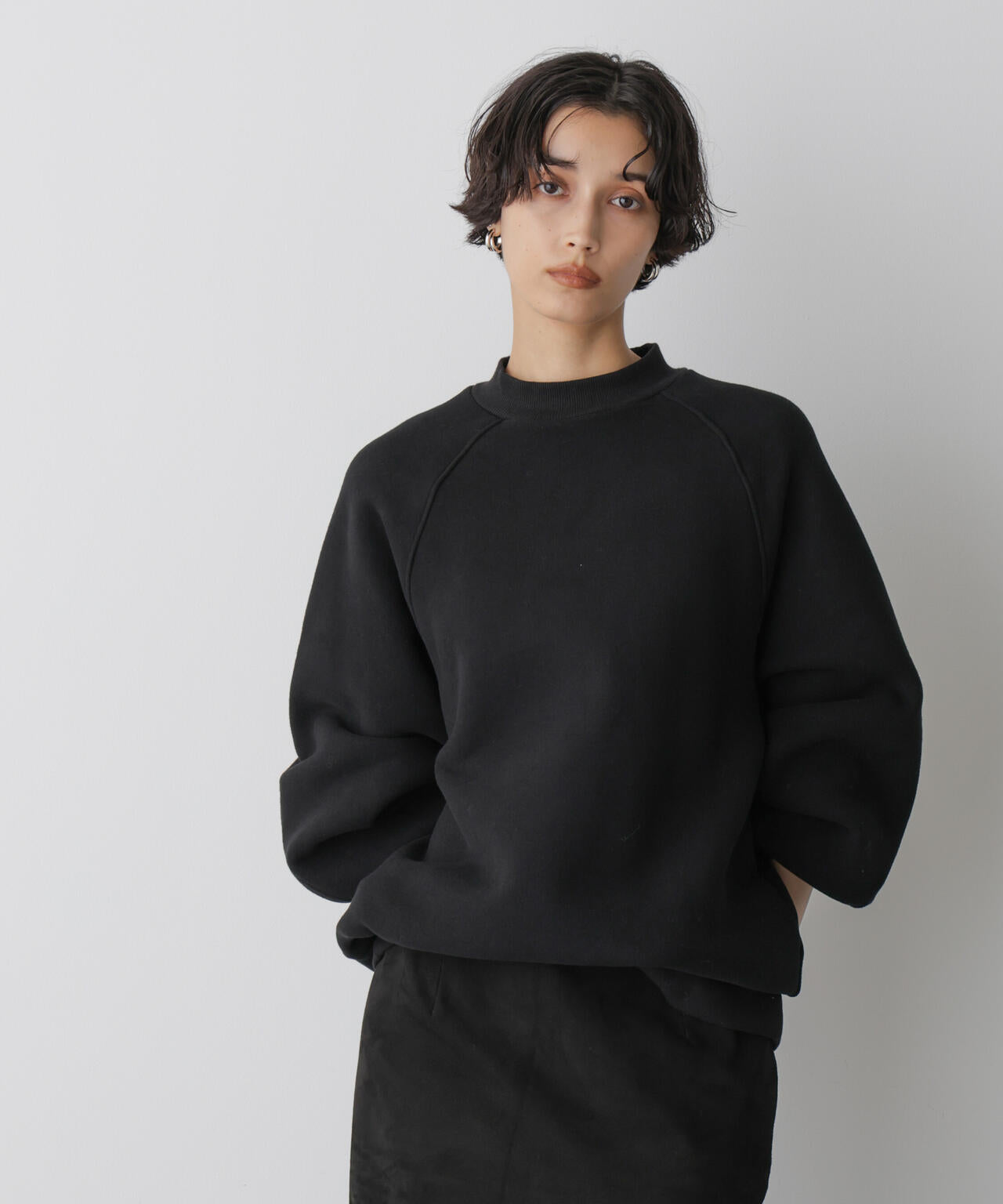 snaked lowsVIRTUE プルオーバー スウェット ブラック M STEVELOUR」フラッフィースタンド プルオーバー