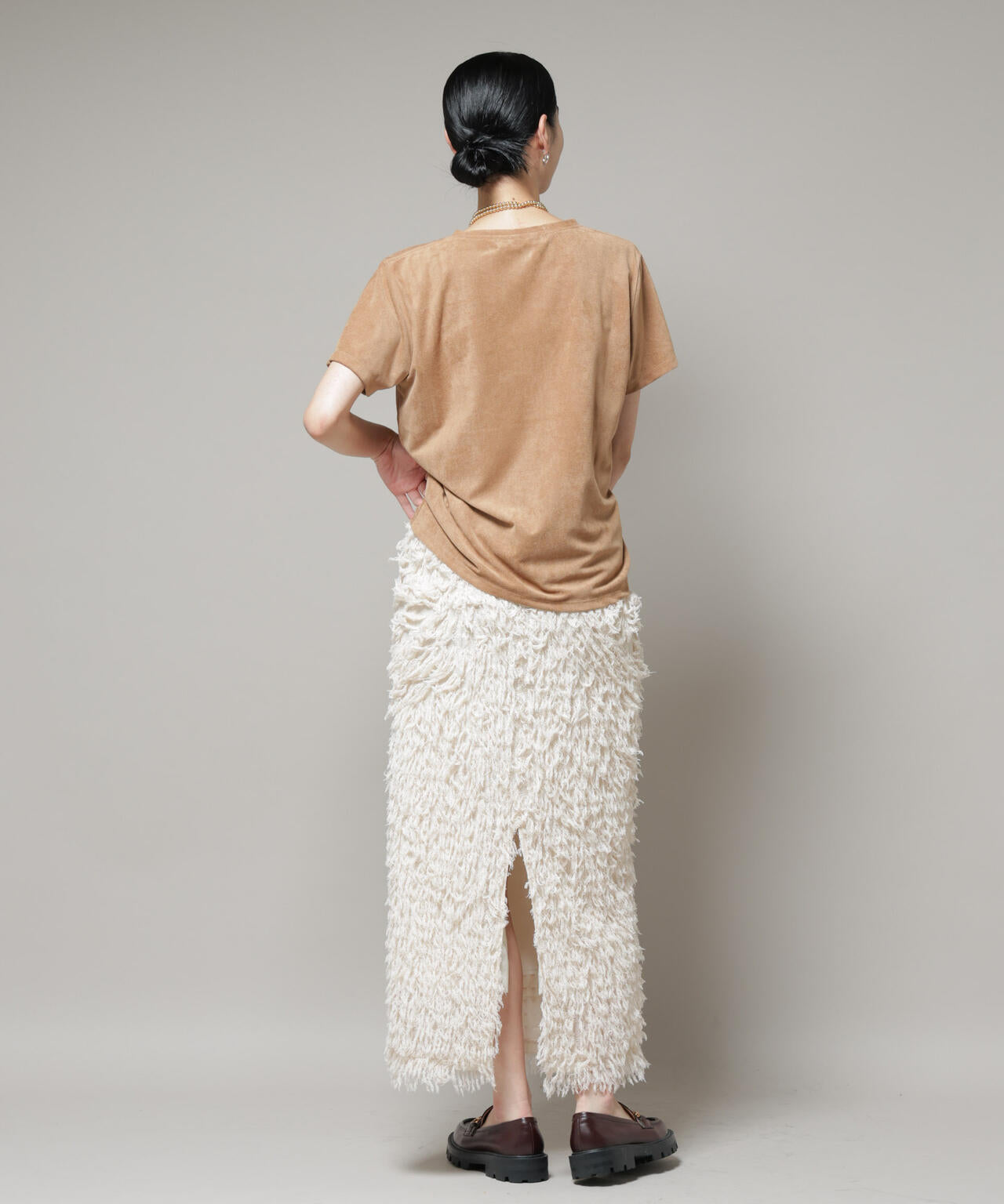 フェイクスエードTシャツ 6695224309