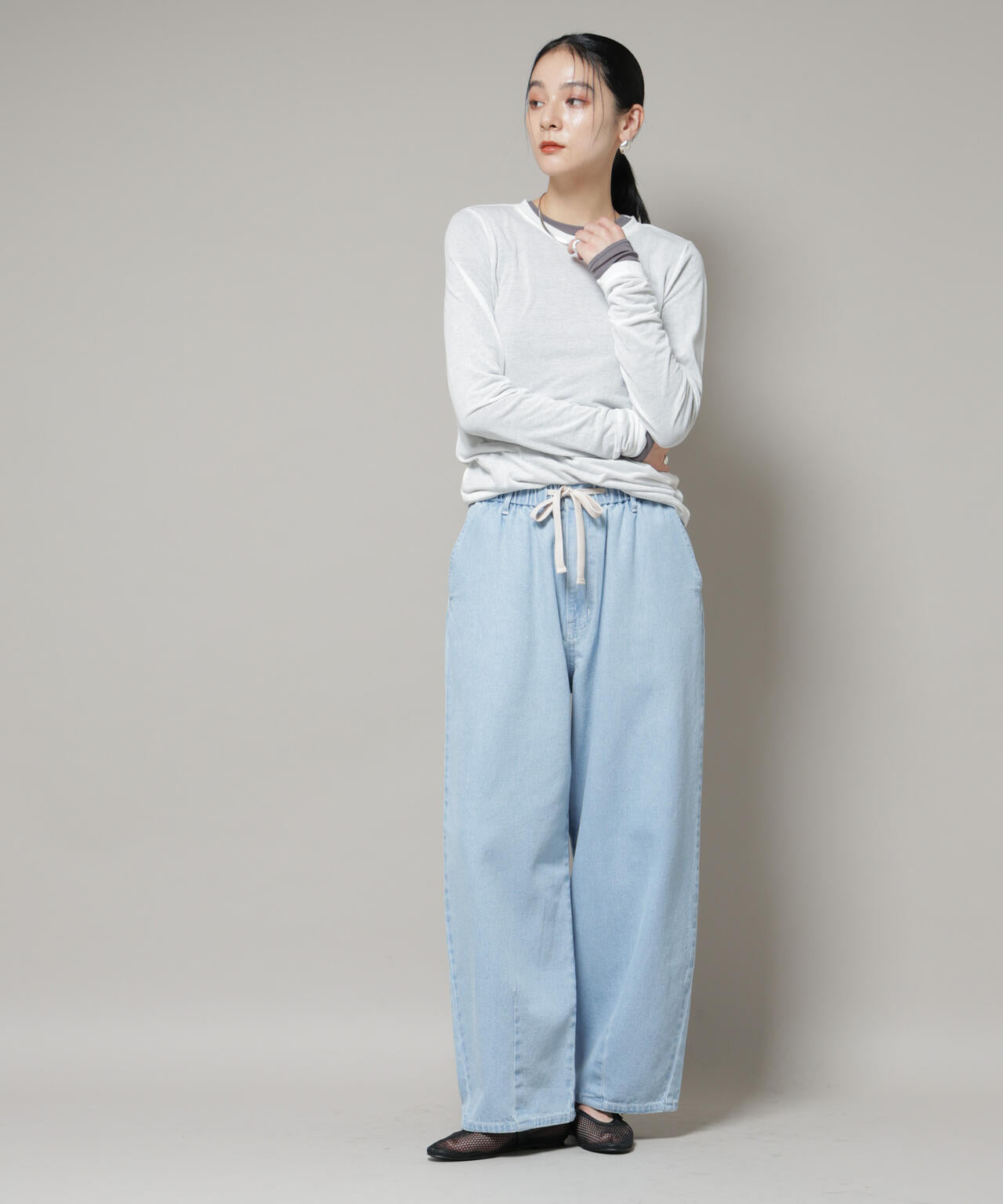 ドロストデニムパンツ(セットアップ可) 6695227308