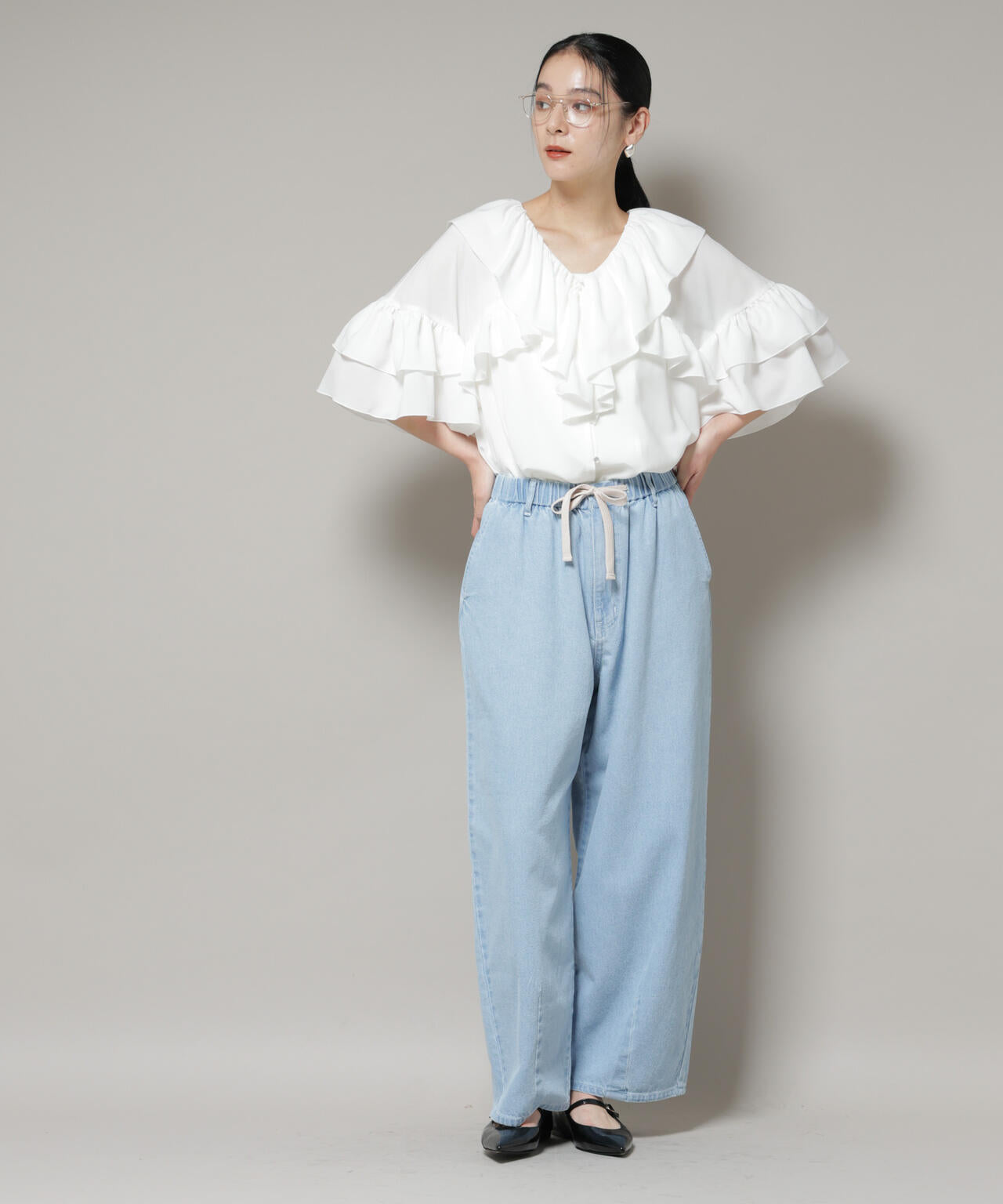 ドロストデニムパンツ(セットアップ可) 6695227308