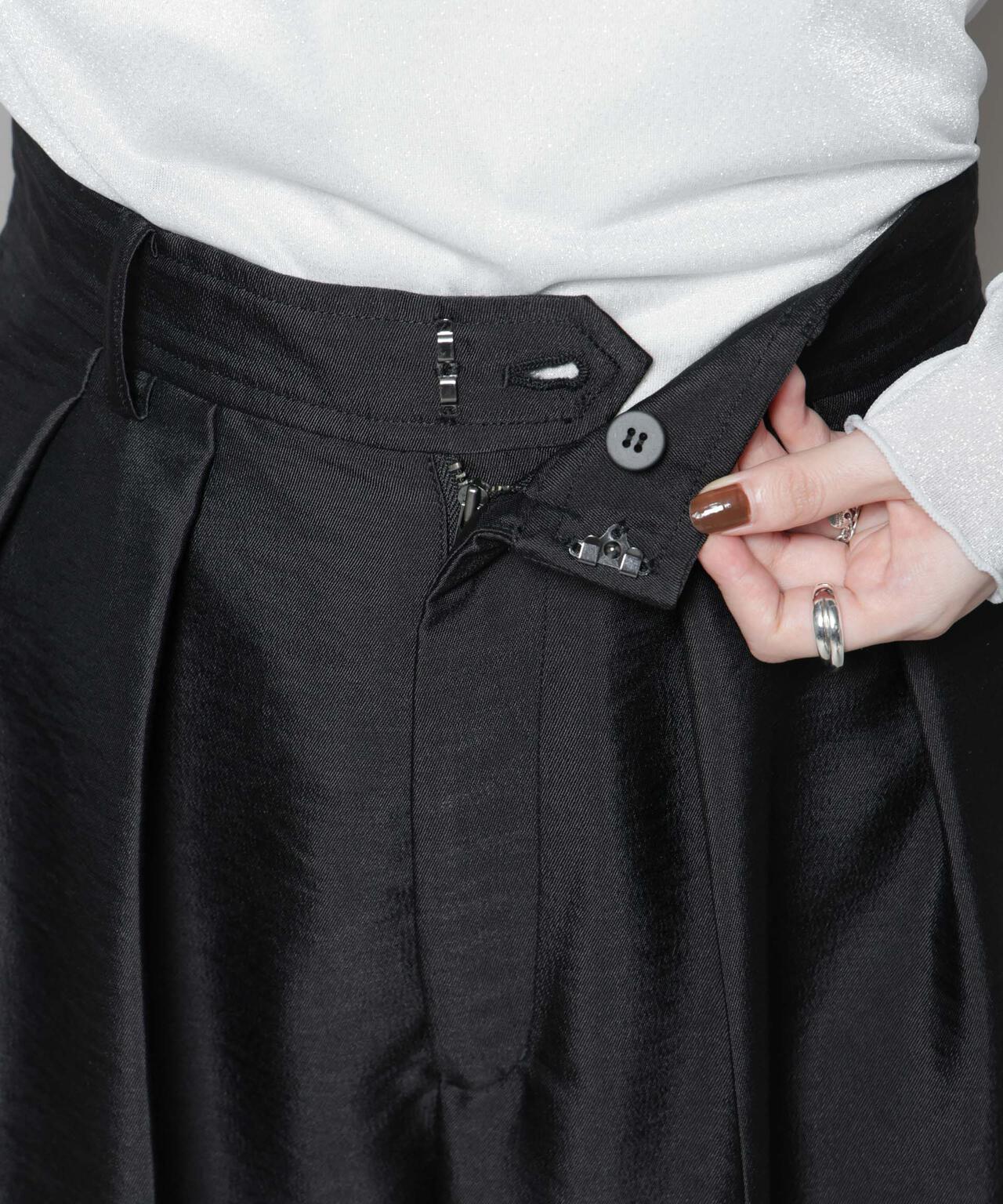 ツイル ウェーブ タック バレルパンツ