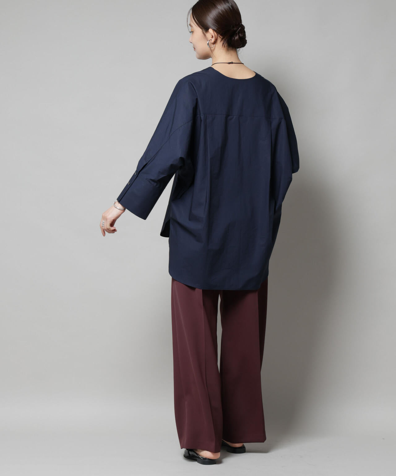 ツイル ワイド スラックス