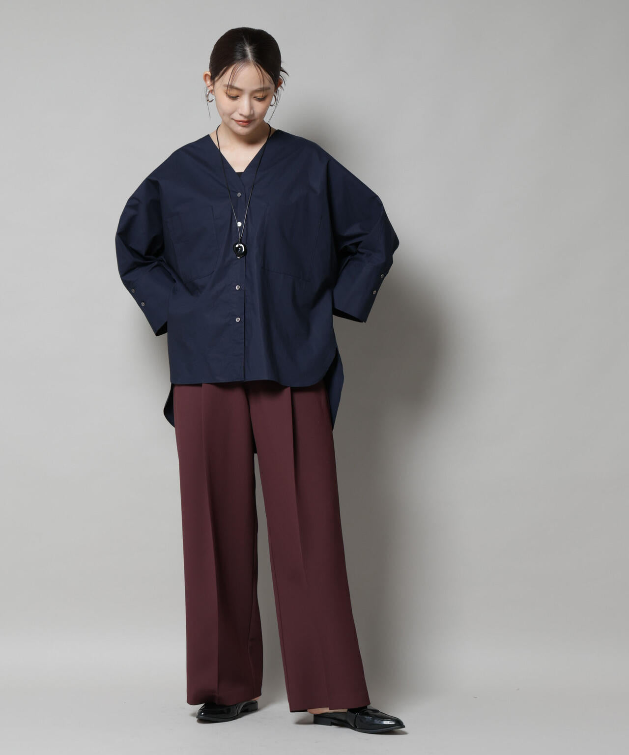 ツイルワイドスラックス 6695227310