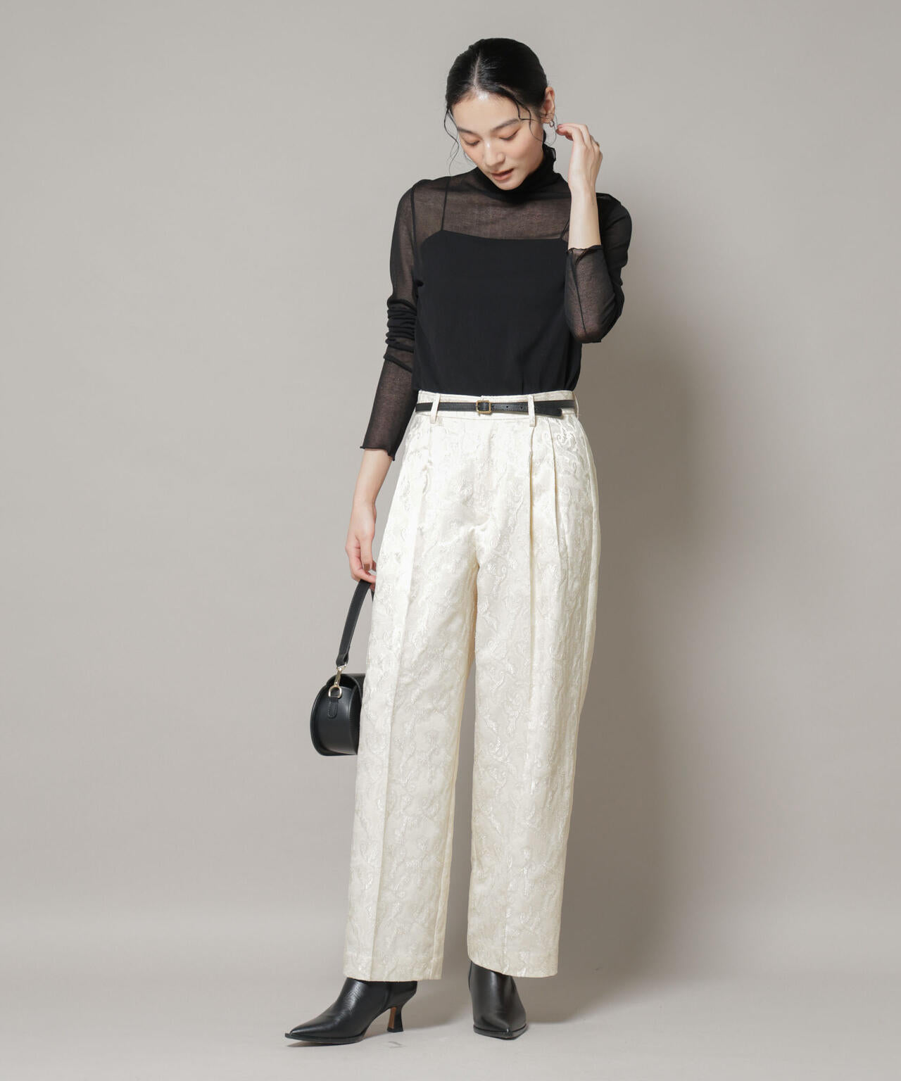 ジャガードタックパンツ 6695227317