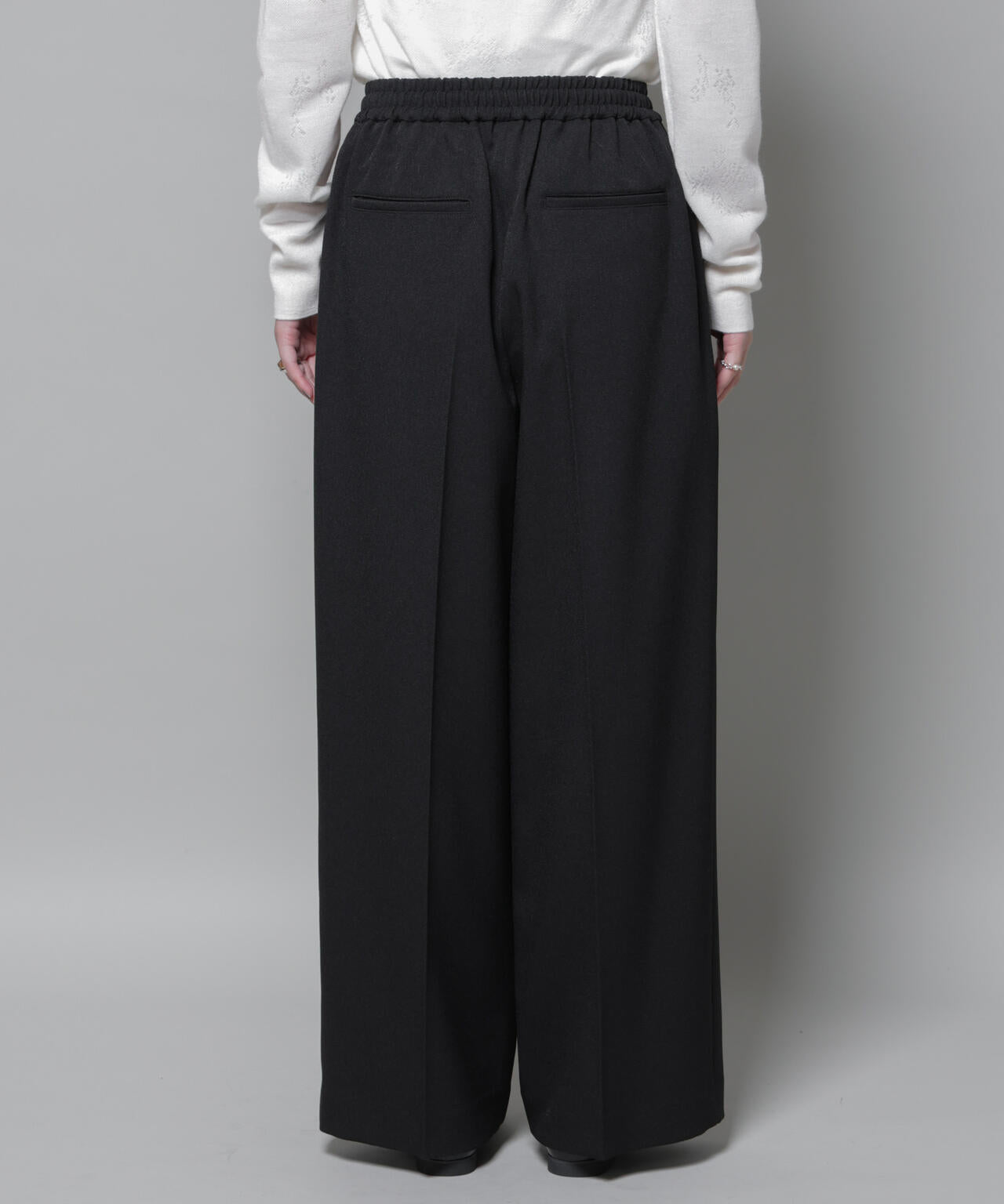 ストレッチサージピンタックイージーワイドパンツ(セットアップ可) 6695227320