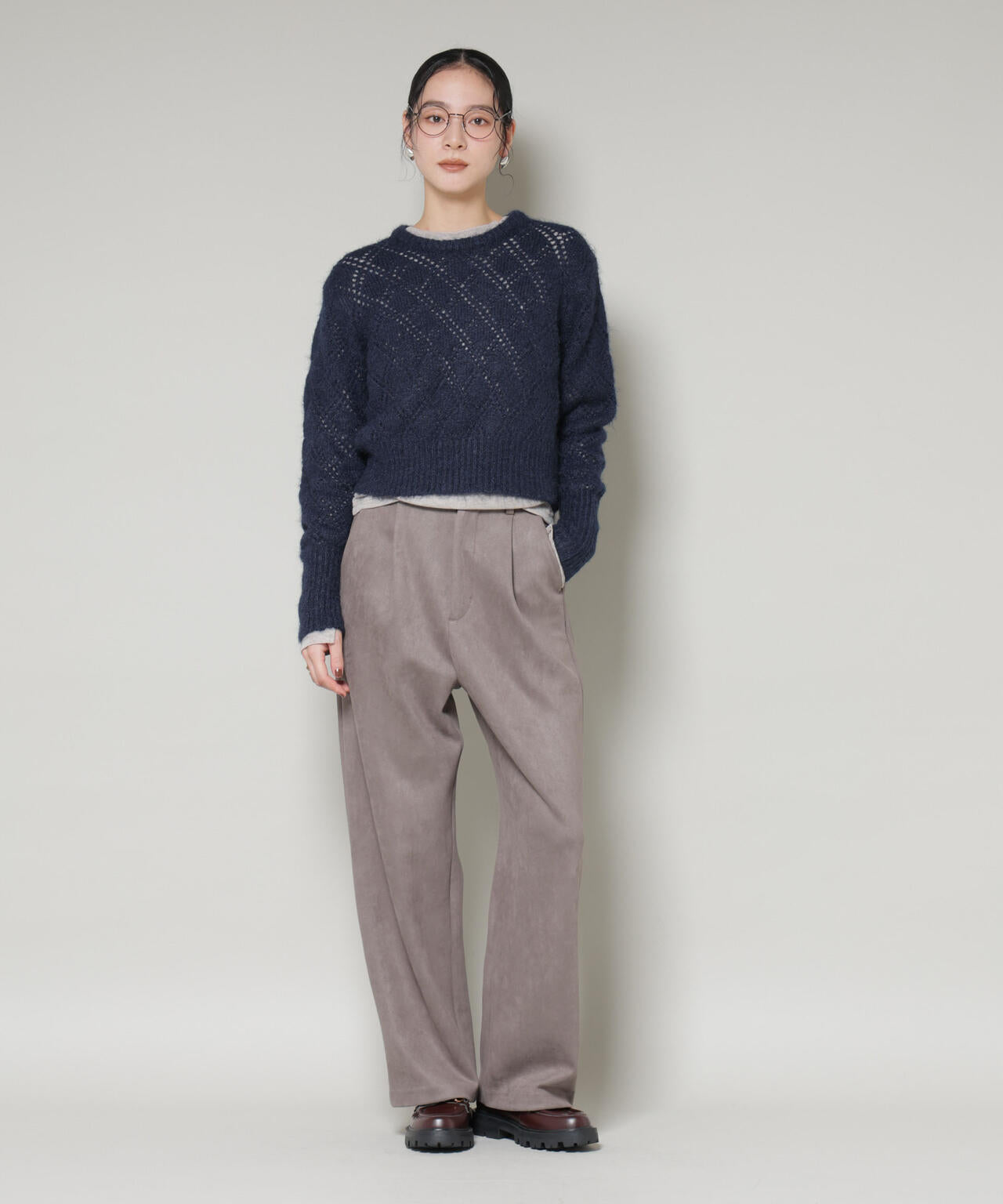 ナノユニバース（NANO universe）/フェイクスエードタックパンツ フェイクスエード タックパンツ