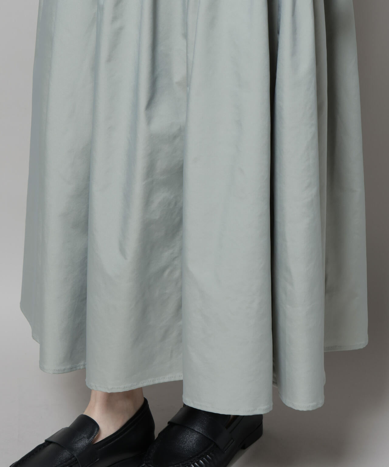 シャンブレータフタティアードギャザースカート 6695230304