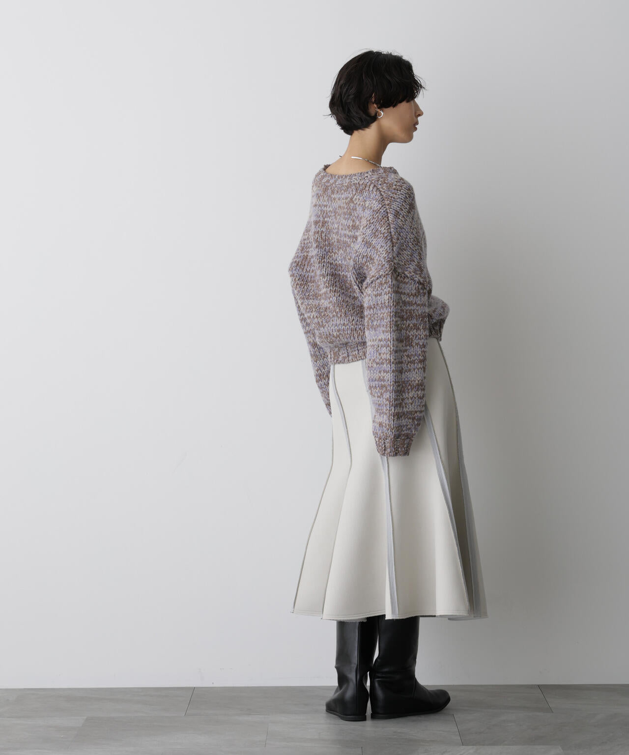 極美品archivio 水色 ポロシャツとフレアーダンボールスカートセット 極美品archivio 水色 ポロシャツとフレアーダンボールスカート