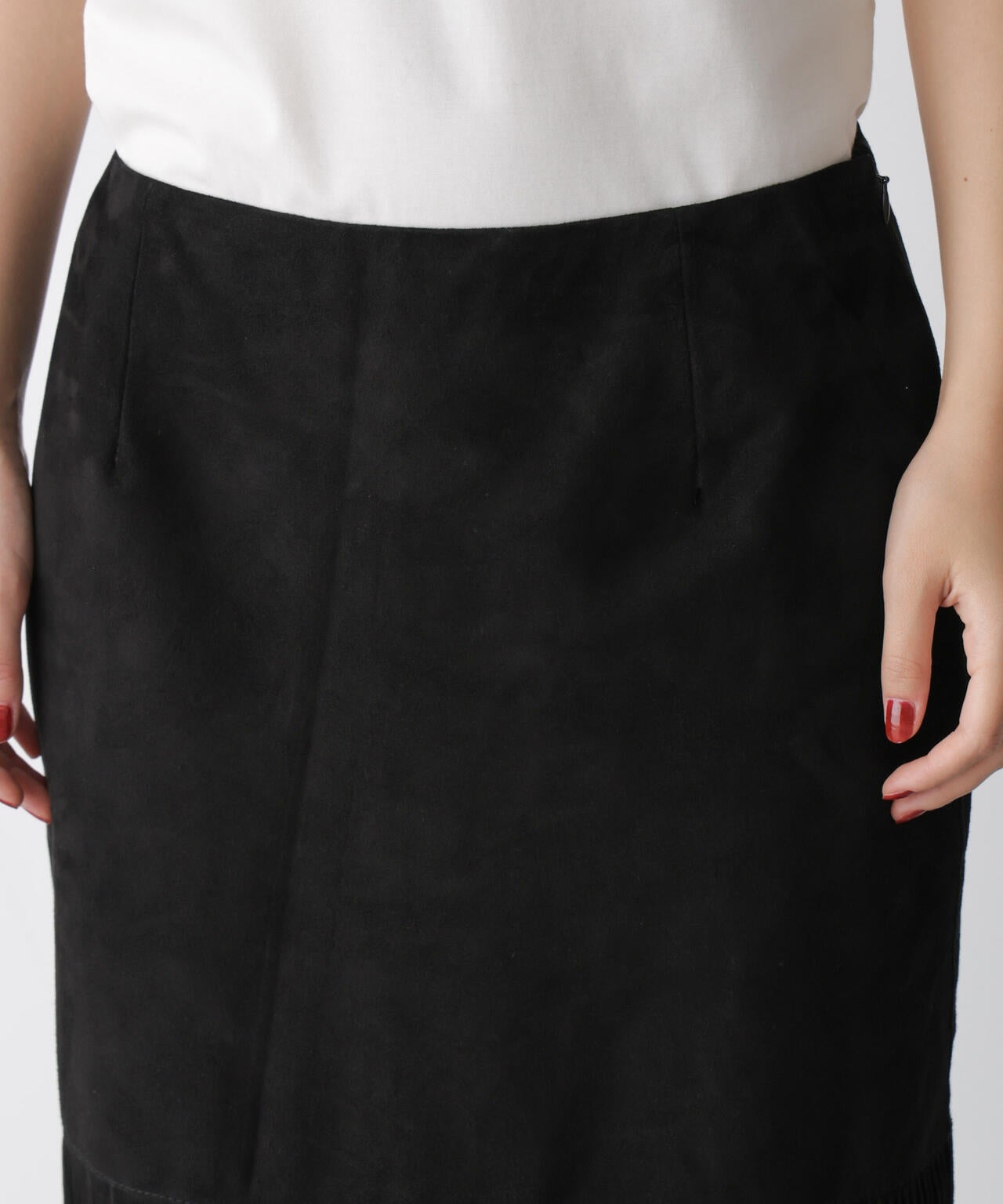 「STEVELOUR」ゴートレザーフリンジスカート 6695230312