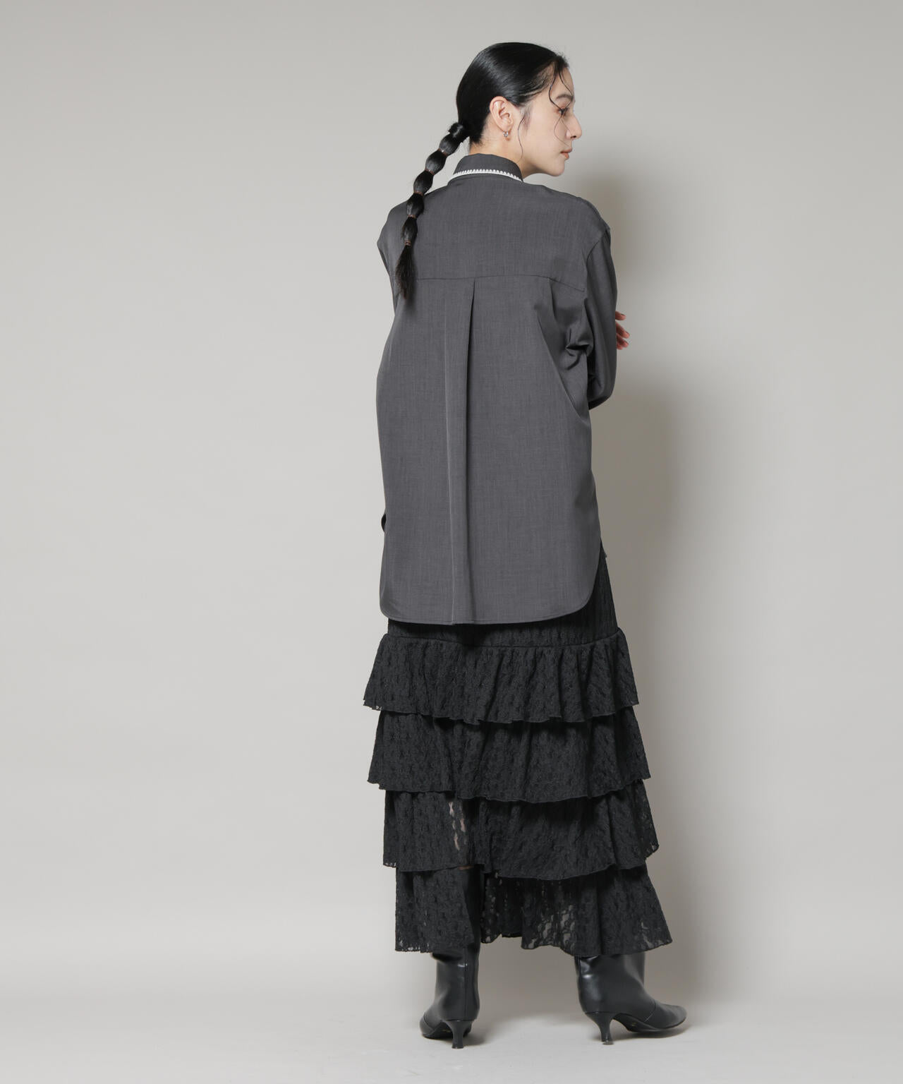 ティアード フリル レース スカート