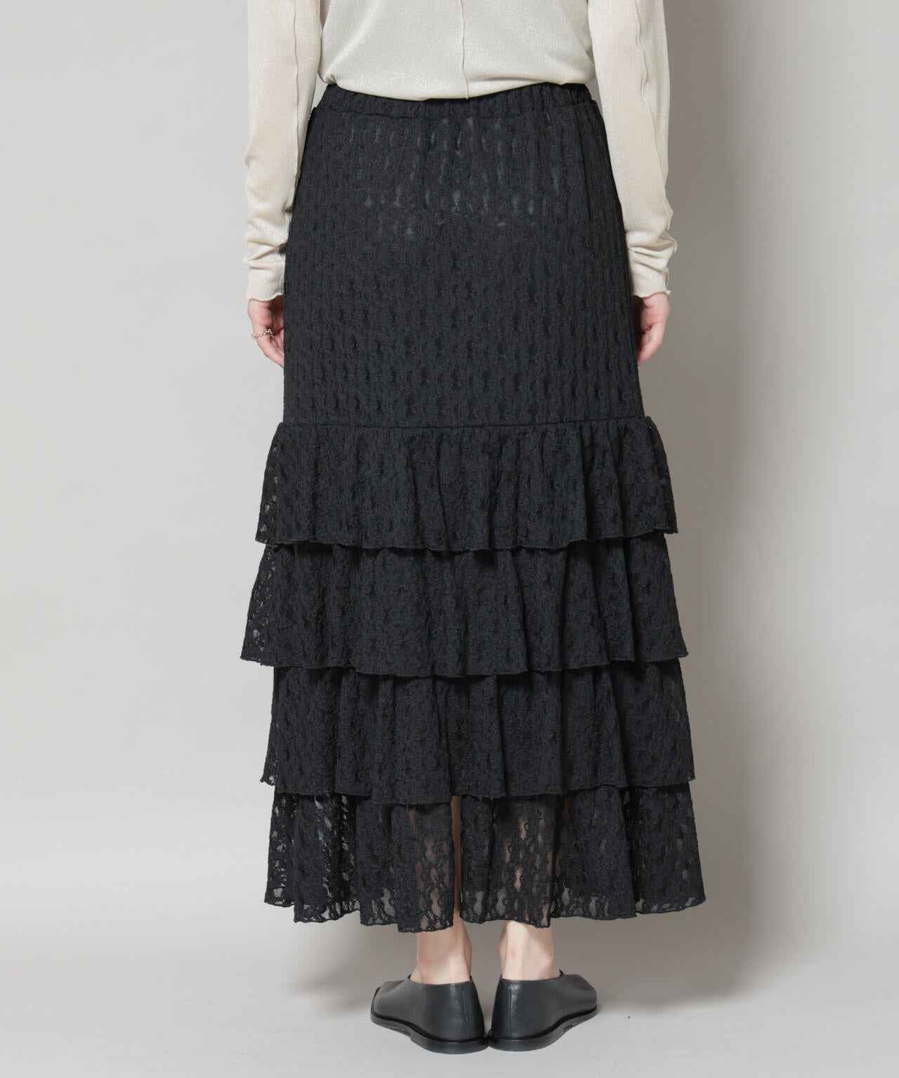 ティアード フリル レース スカート