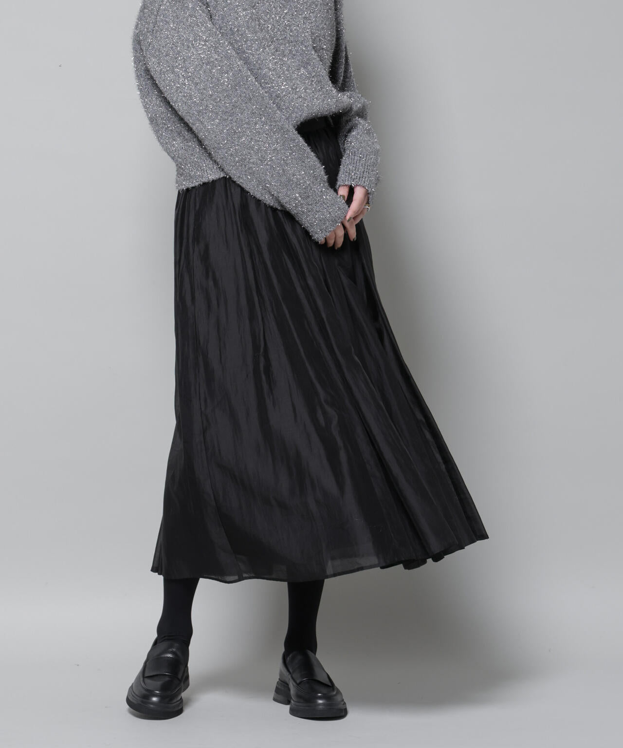 ブライトローンギャザータックスカート 6695230319