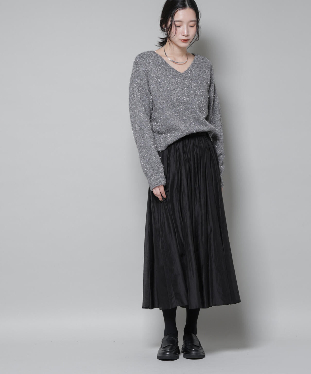 ブライトローンギャザータックスカート 6695230319