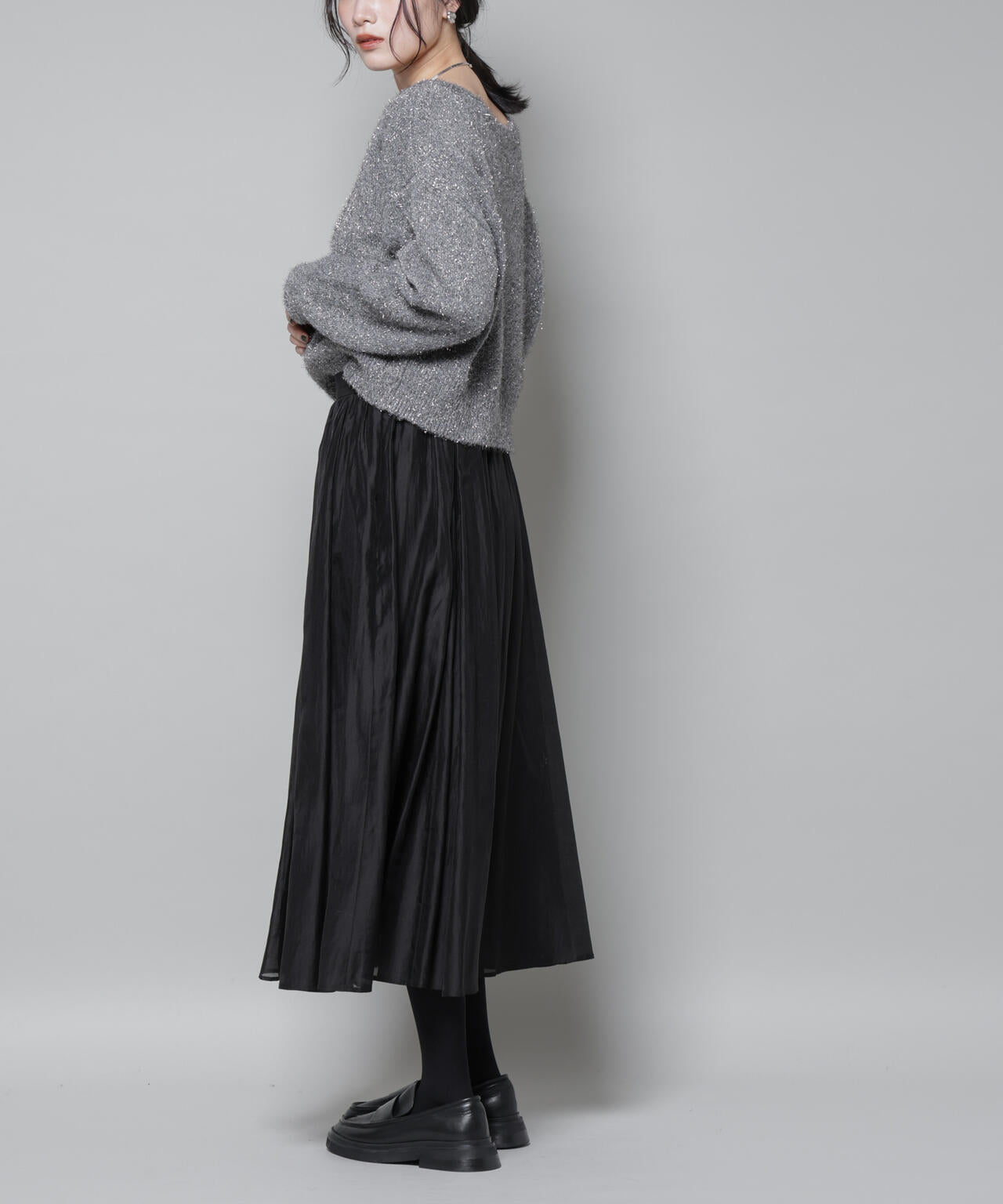 ブライトローンギャザータックスカート 6695230319