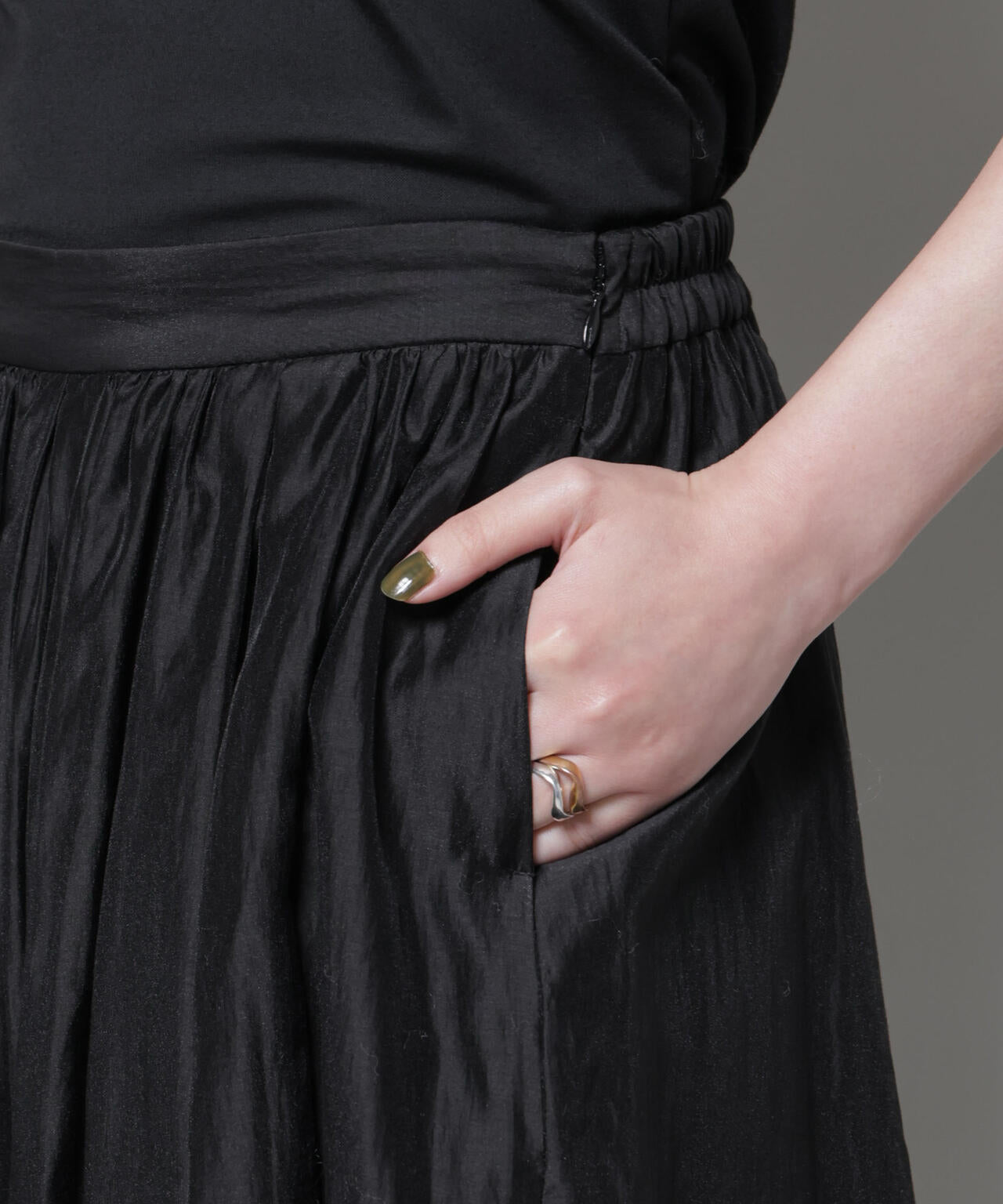 ブライトローンギャザータックスカート 6695230319