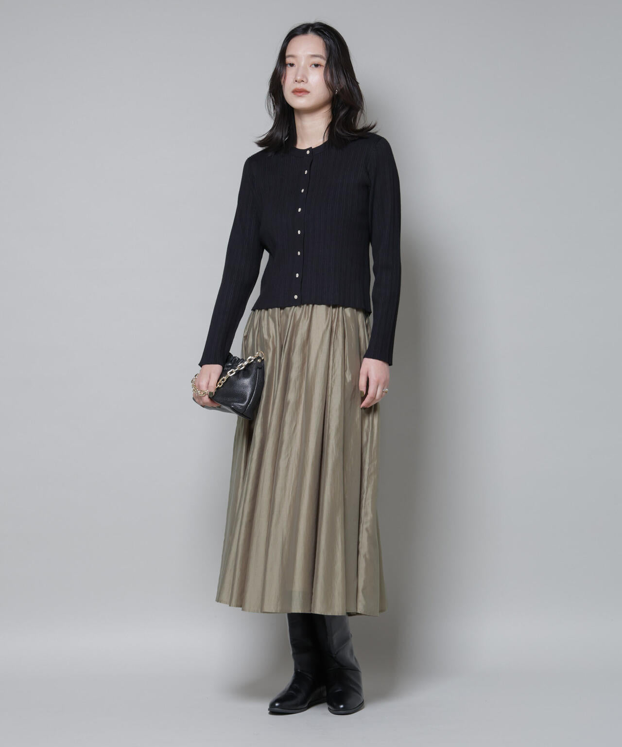 ブライトローンギャザータックスカート 6695230319