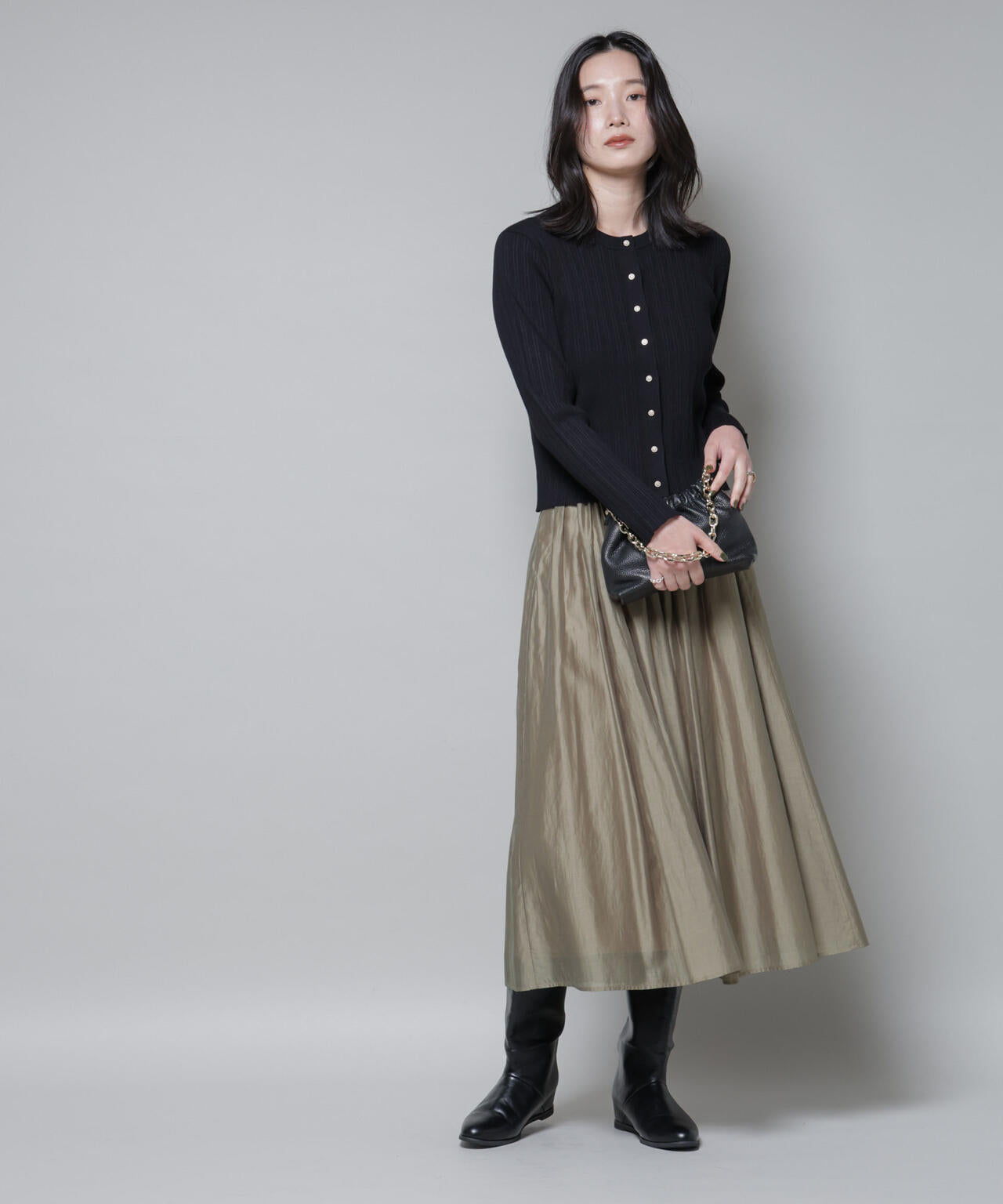 ブライトローンギャザータックスカート 6695230319