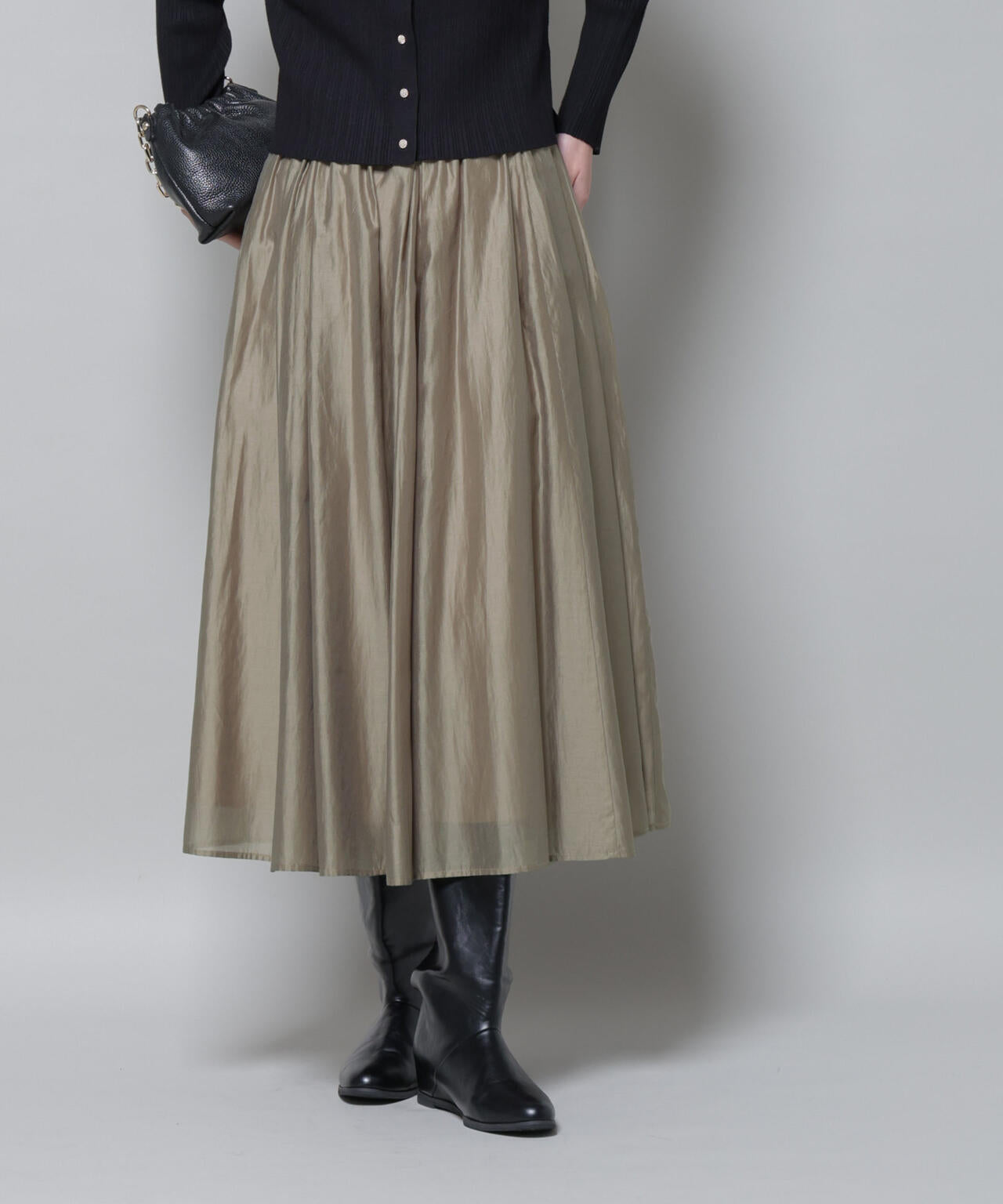 ブライトローンギャザータックスカート 6695230319
