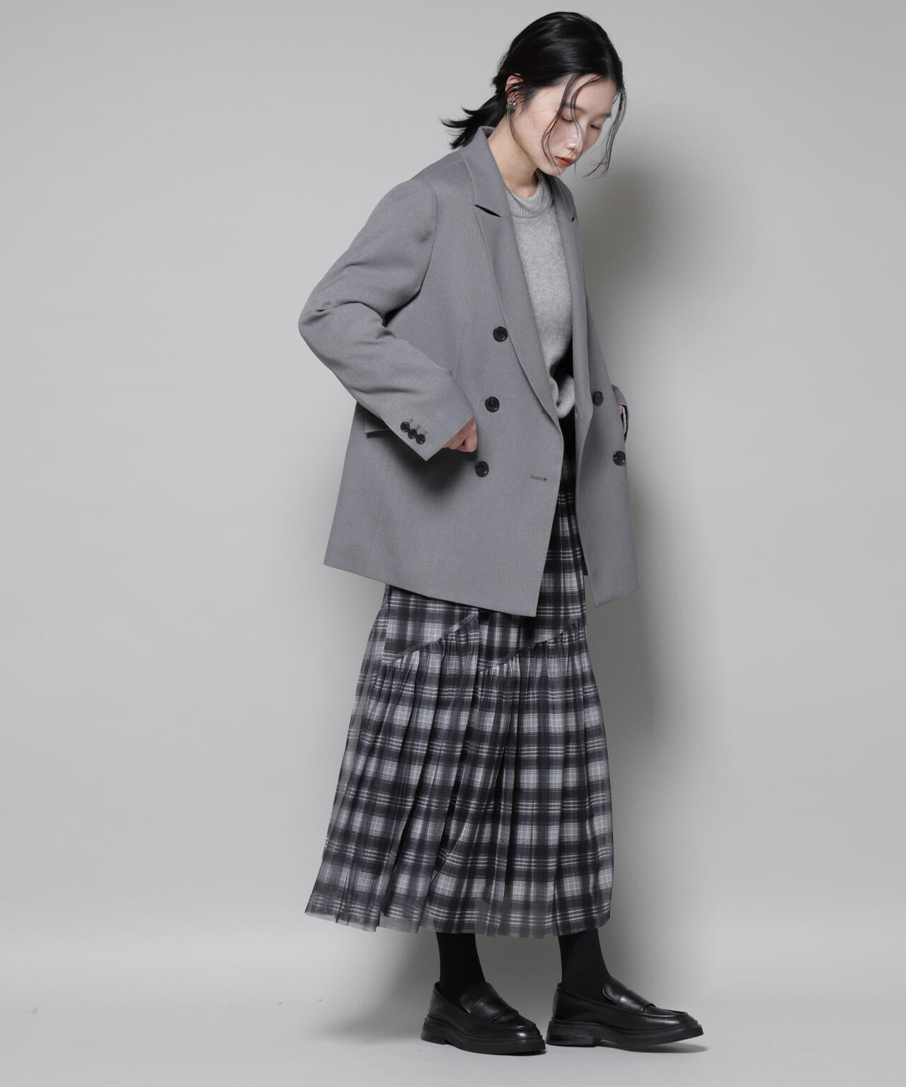 オンブレーチェックチュールスカート 6695230320