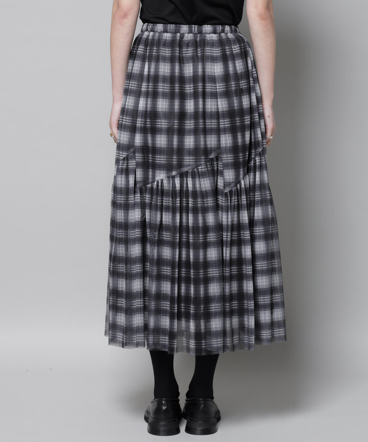 ナノユニバース（NANO universe）/オンブレーチェックチュールスカート オンブレーチェック チュールスカート