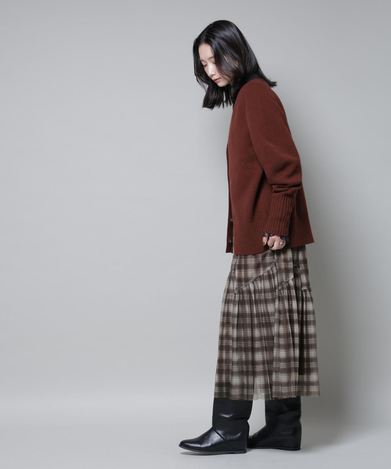 オンブレーチェックチュールスカート 6695230320