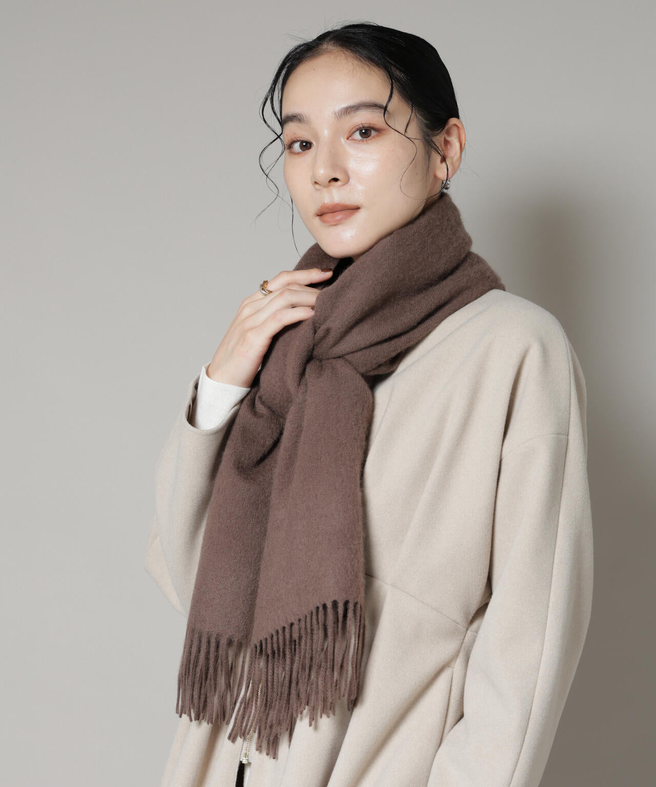 ナノユニバース　カシミヤストール 6695241303-