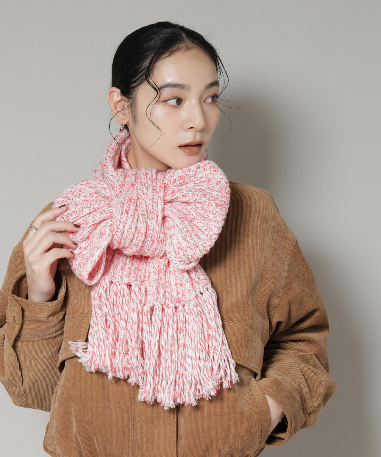 ミックスカラーニットストール 6695241305