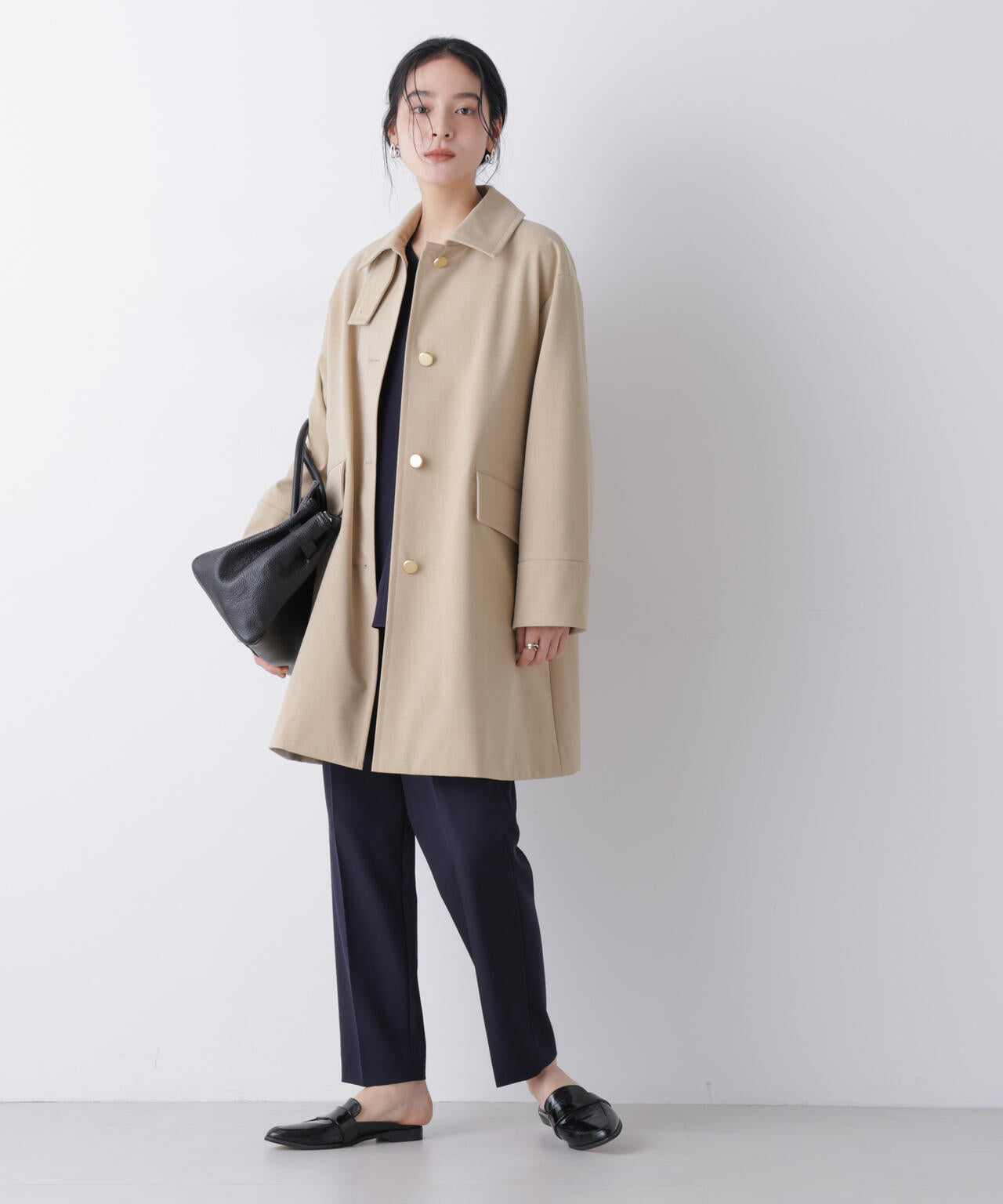 ボンディングステンカラーコート 6696111301