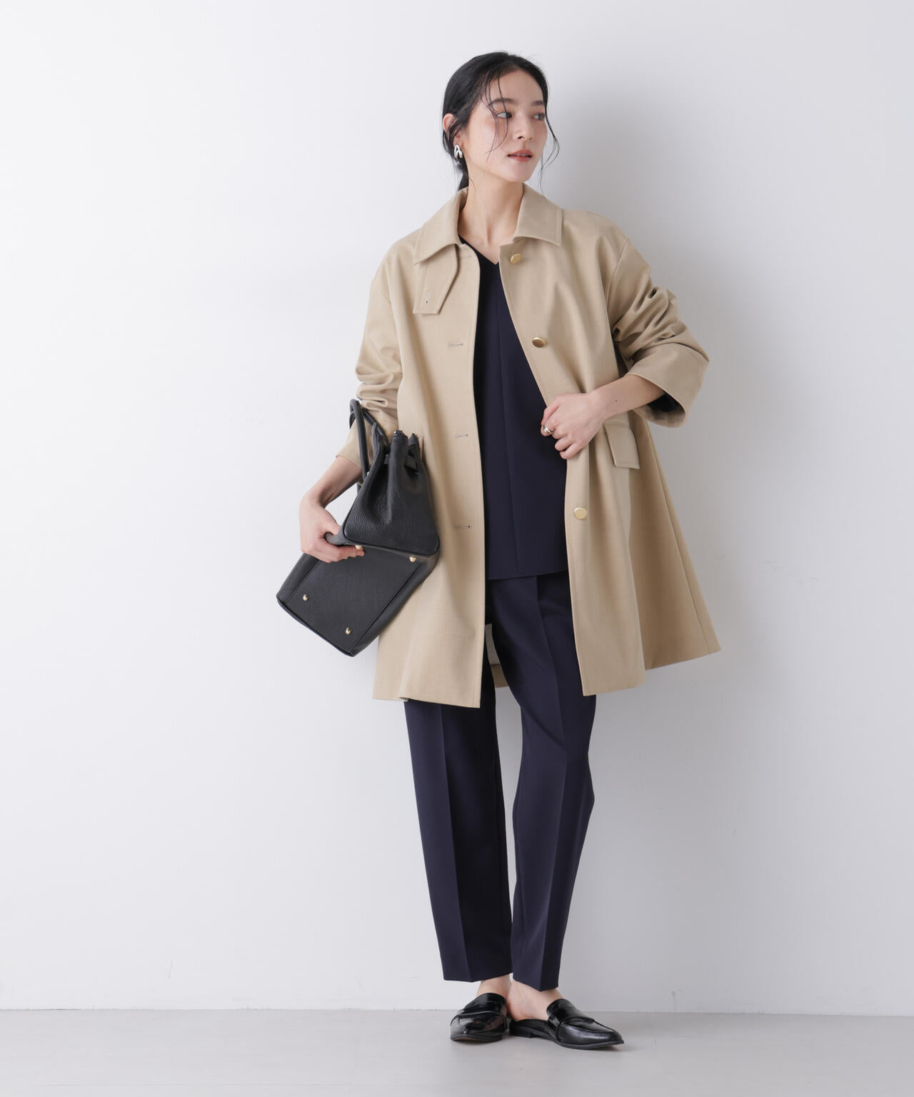 ボンディング ステンカラー コート