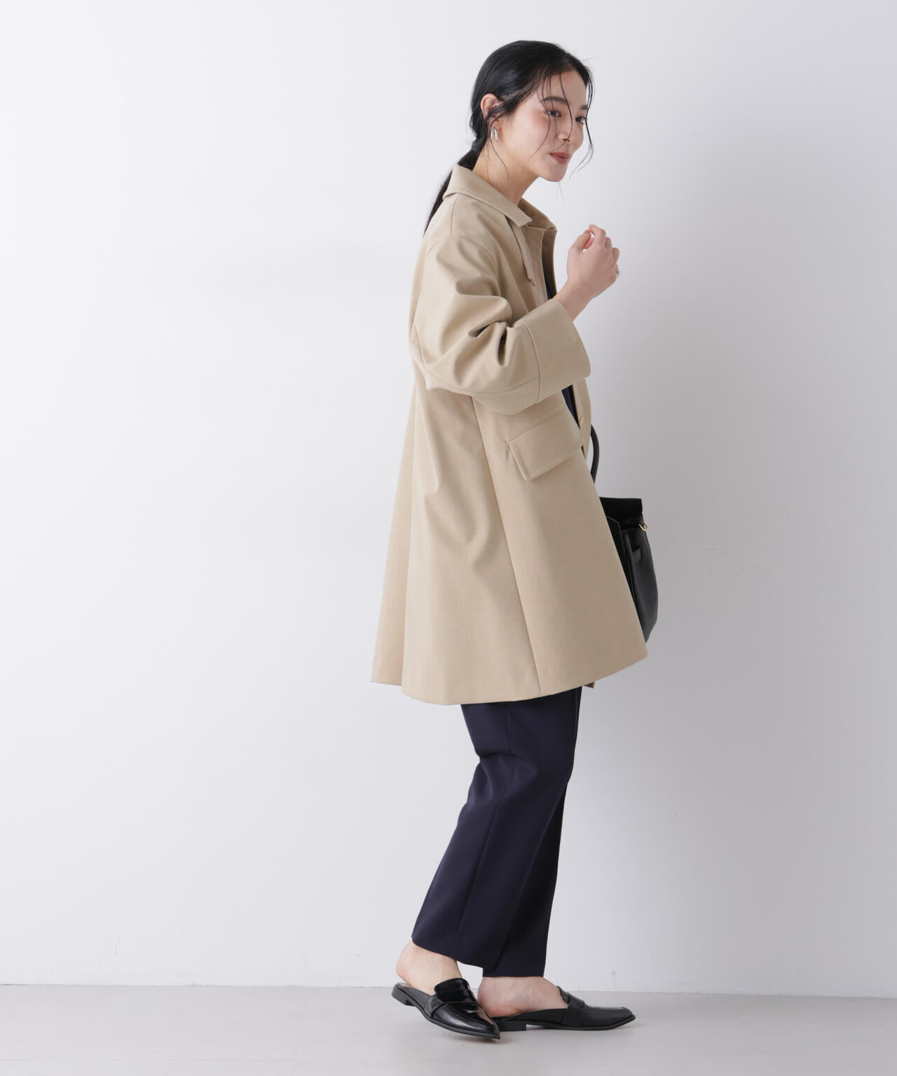 ボンディングステンカラーコート 6696111301