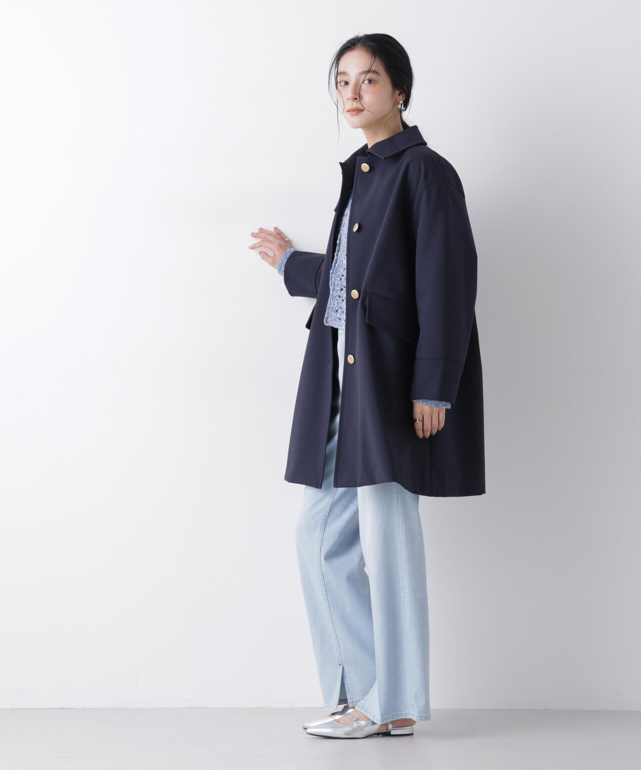 ボンディングステンカラーコート 6696111301