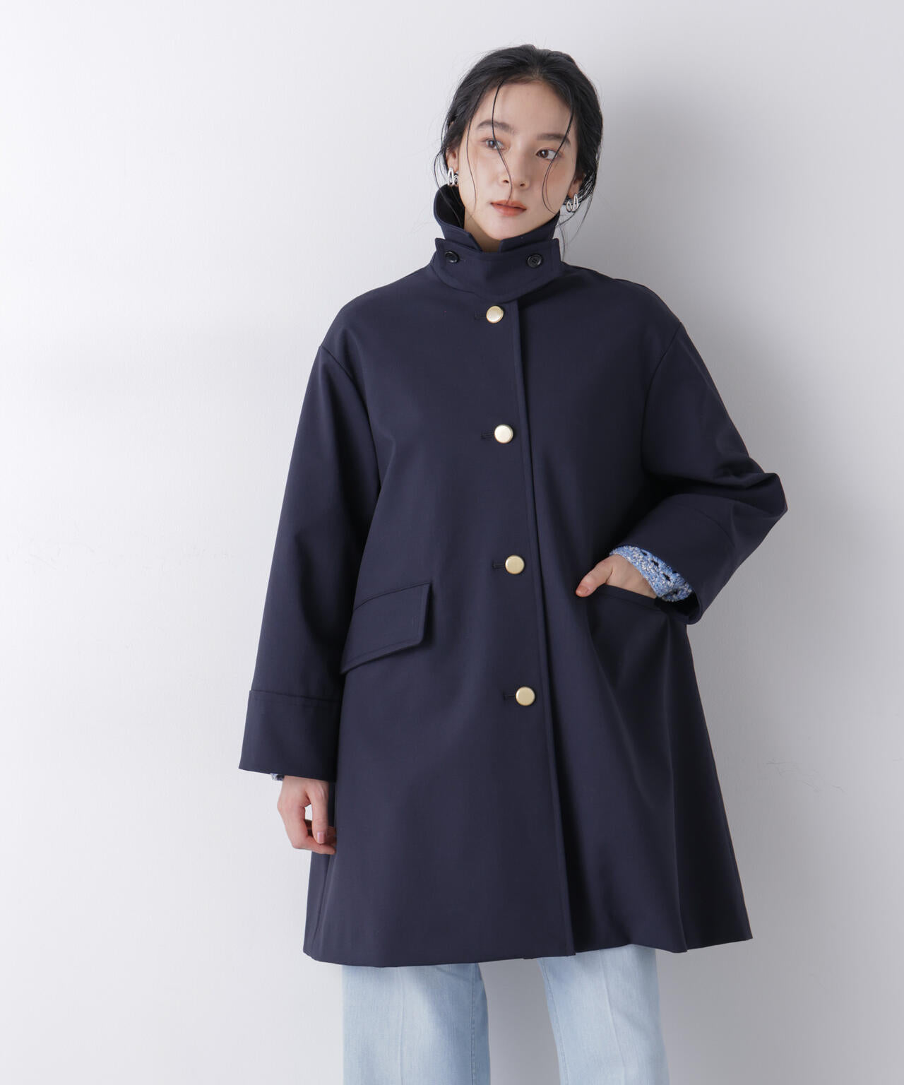 ボンディングステンカラーコート 6696111301